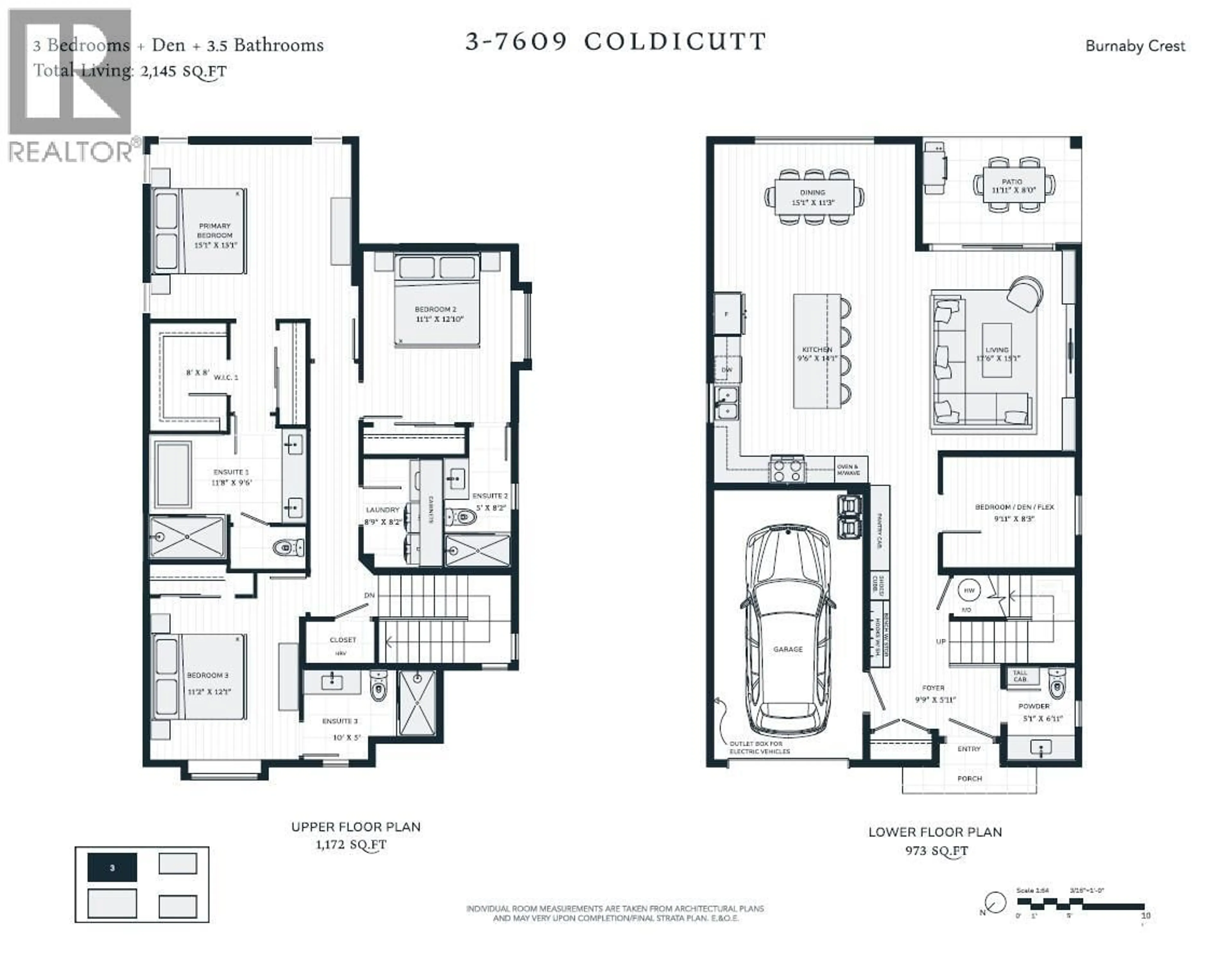 Floor plan for 3 - 7609 COLDICUTT STREET, Burnaby British Columbia V3N3Z5