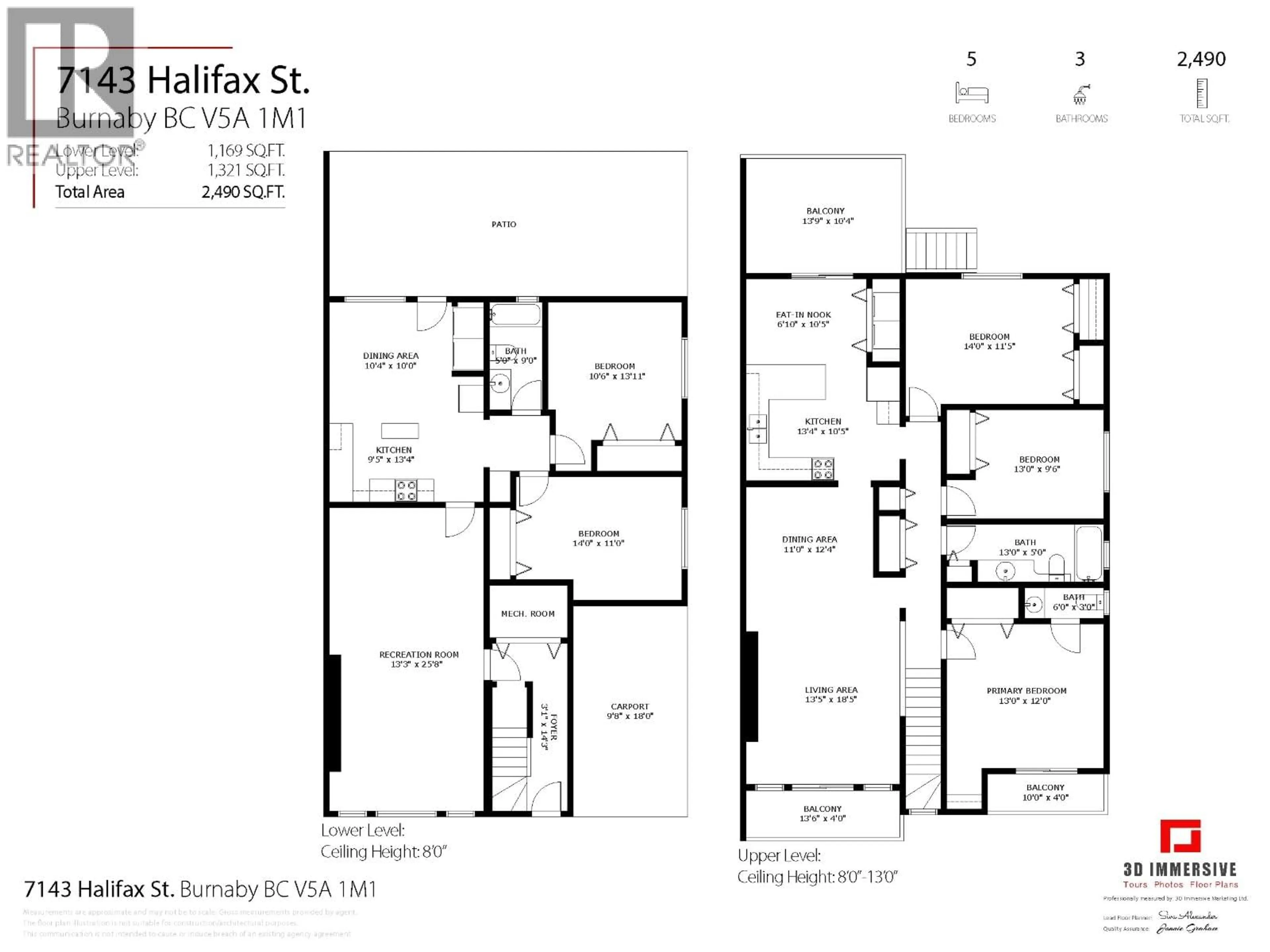Floor plan for 7143 HALIFAX STREET, Burnaby British Columbia V5A1M1