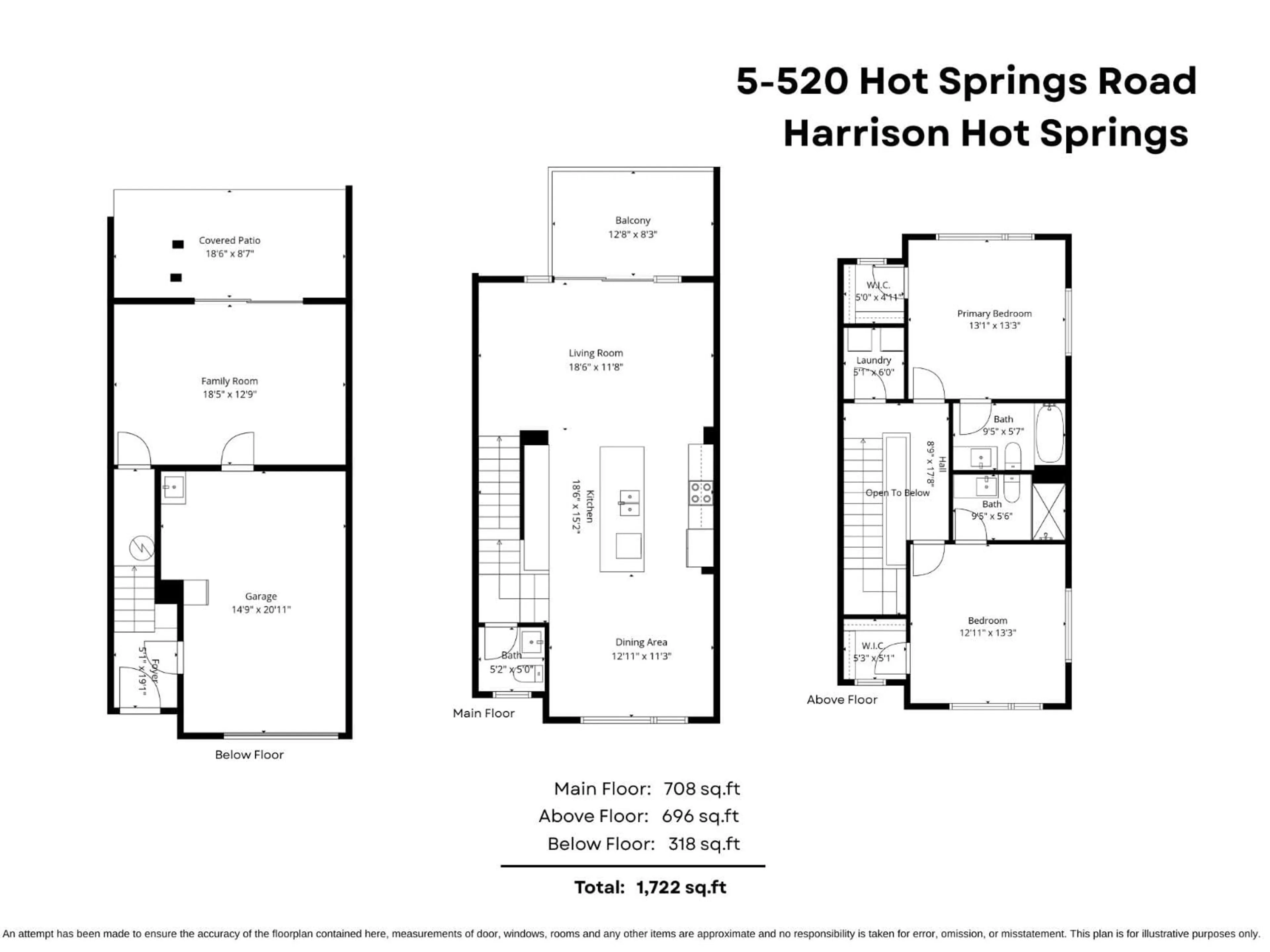 Floor plan for 5 - 520 HOT SPRINGS ROAD, Harrison Hot Springs British Columbia V0M1K0