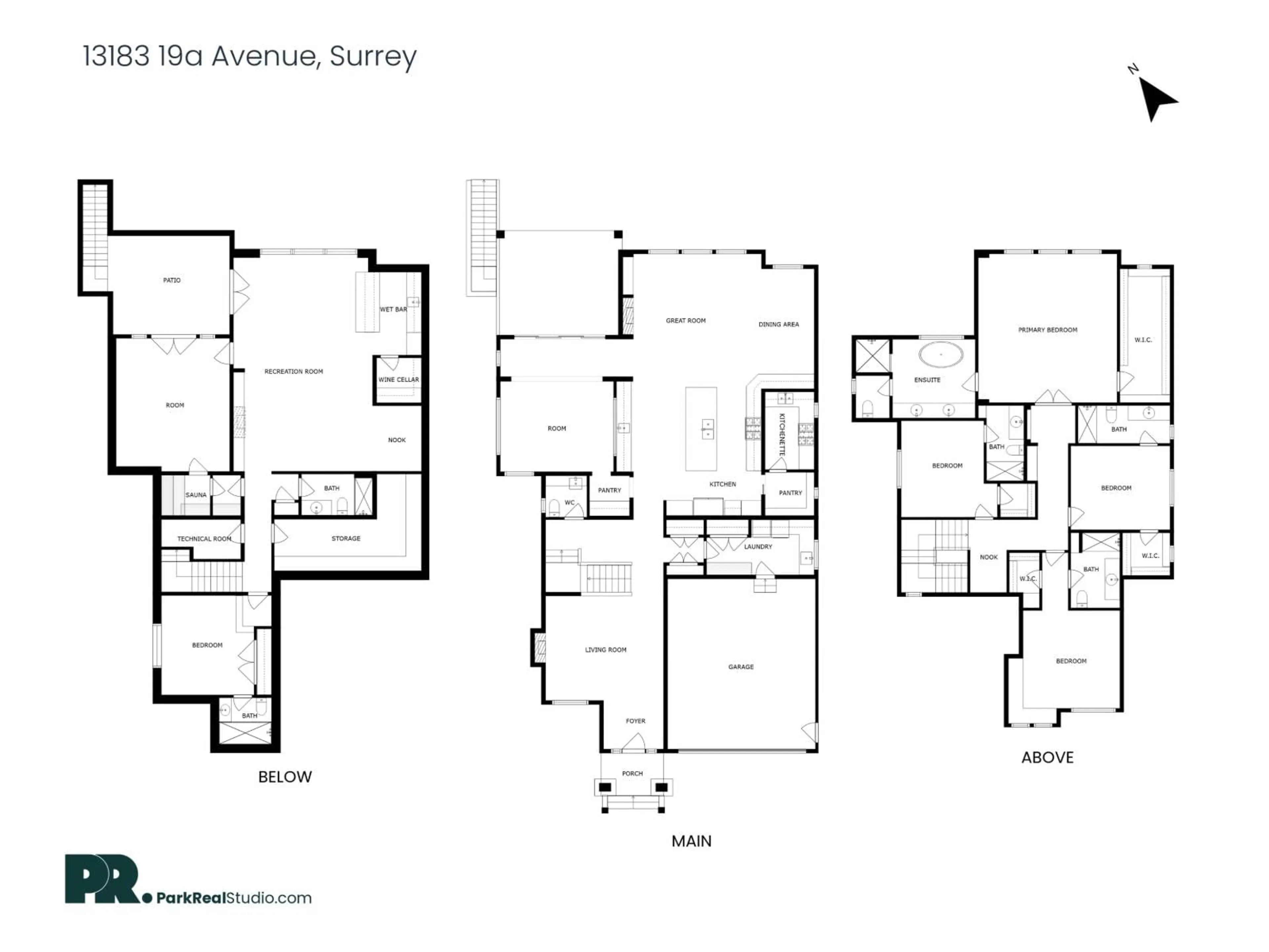 Floor plan for 13183 19A AVENUE, Surrey British Columbia V4A9M9