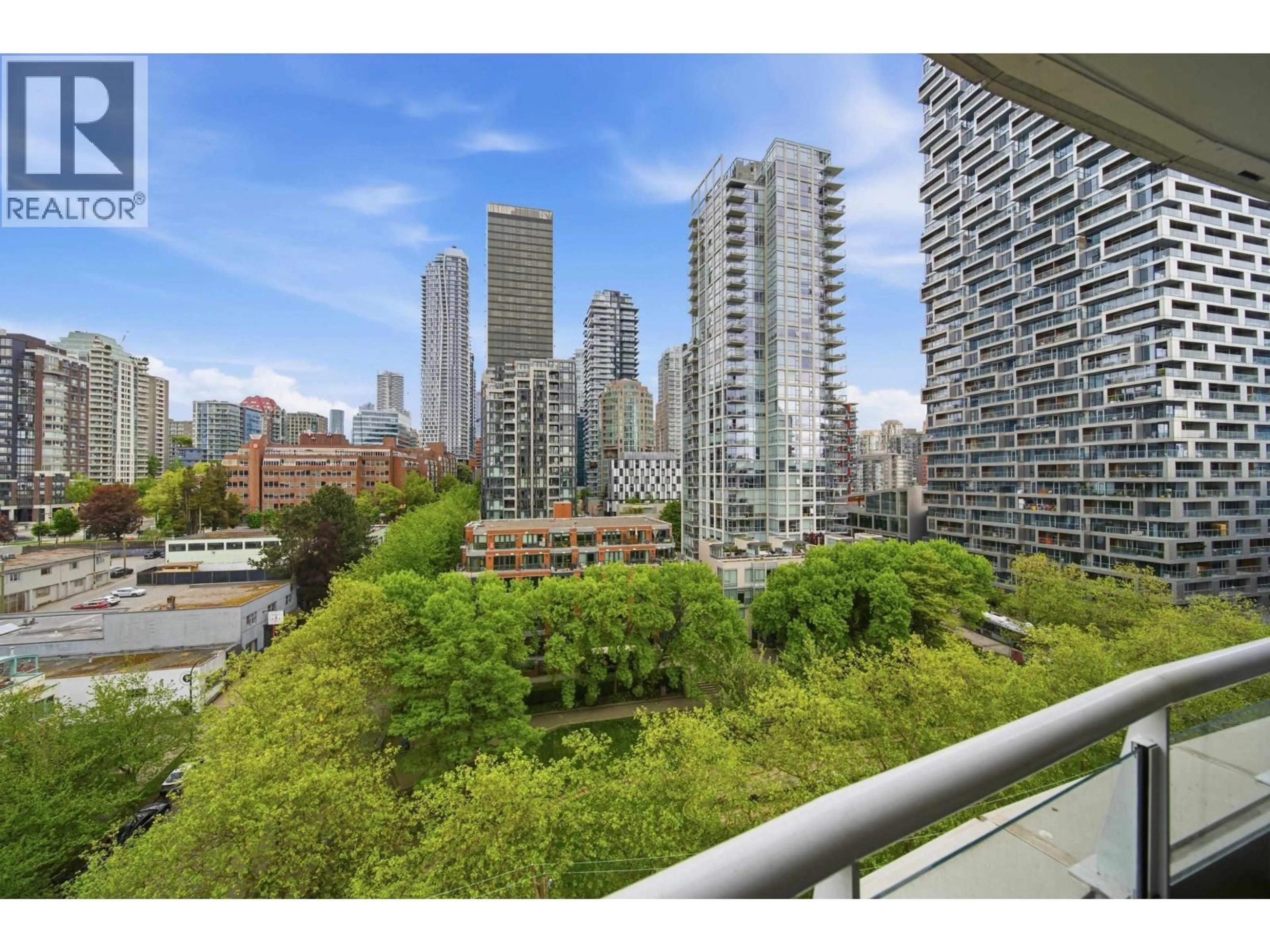 Patio, city buildings view from balcony for 1309 - 1500 HORNBY STREET, Vancouver British Columbia V6Z2R1