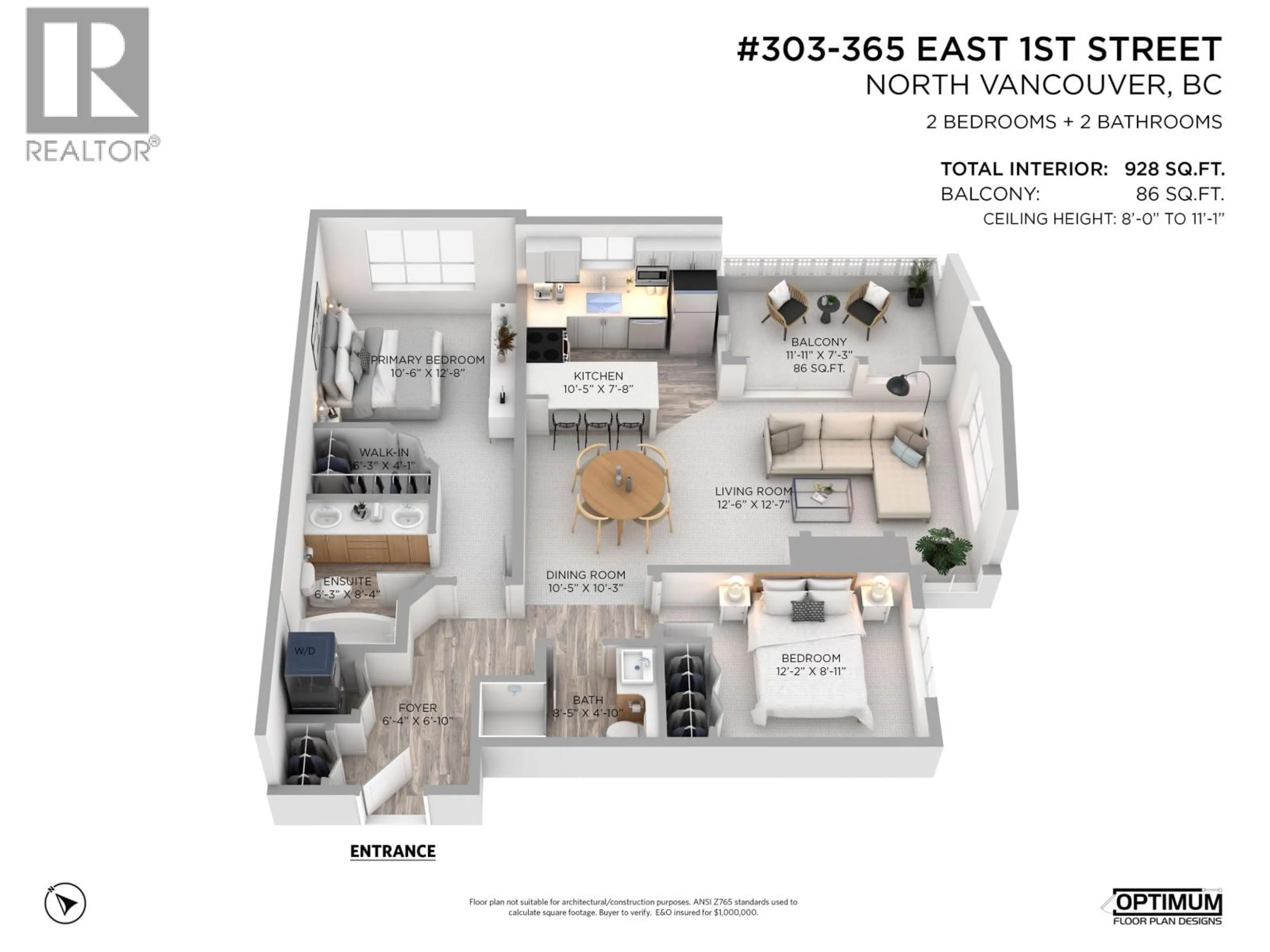 Floor plan for 303 - 365 1ST STREET, North Vancouver British Columbia V7L4W5
