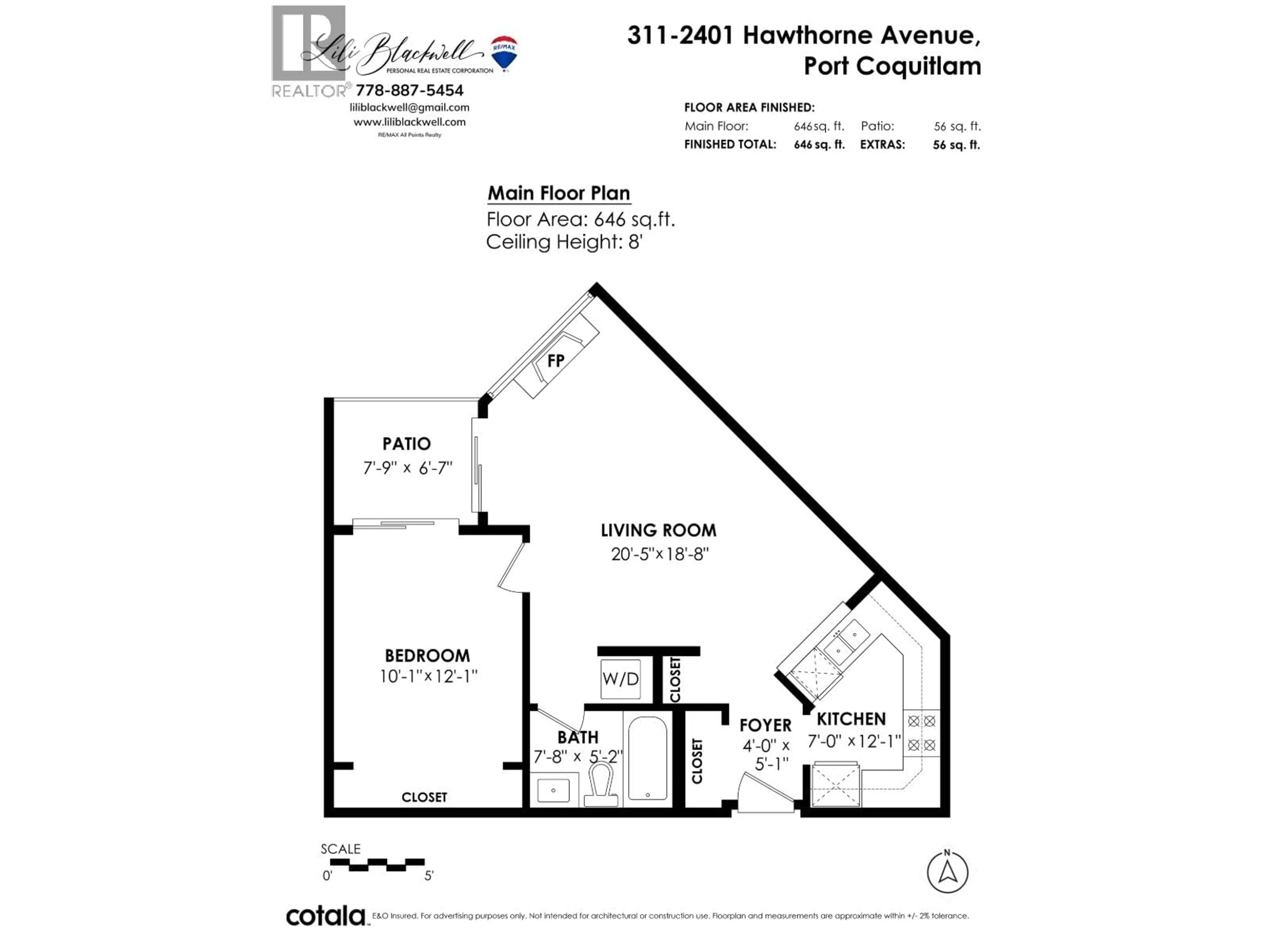 Floor plan for 311 - 2401 HAWTHORNE AVENUE, Port Coquitlam British Columbia V3C6E9