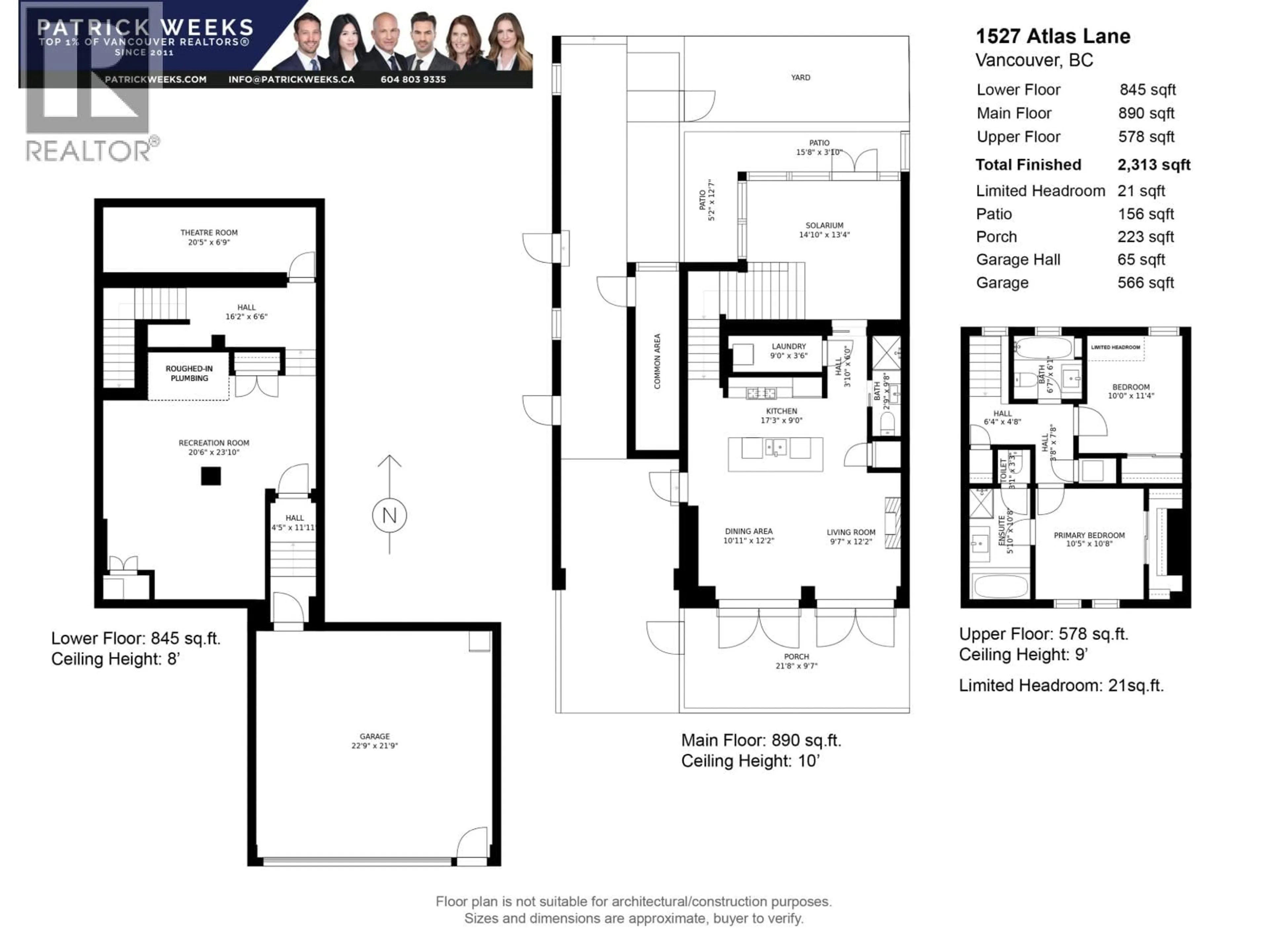 Floor plan for 1527 ATLAS LANE, Vancouver British Columbia V3S0J3