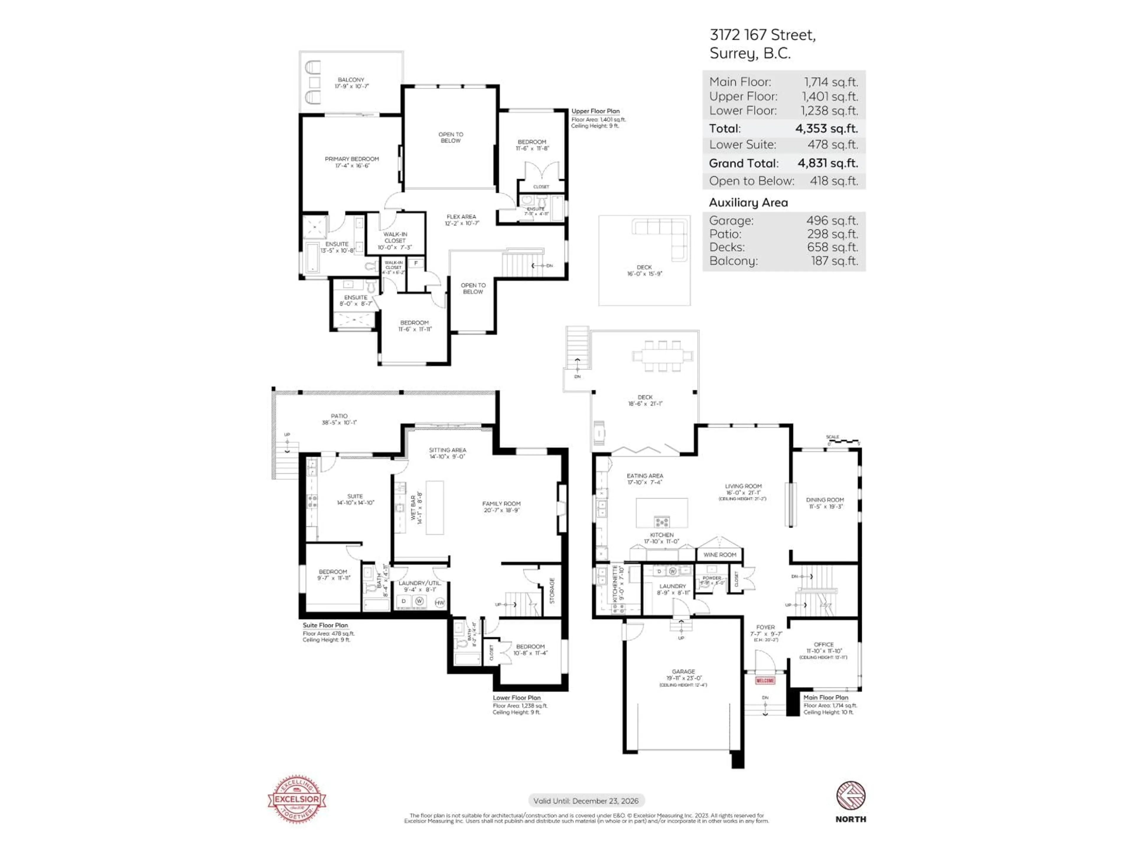 Floor plan for 3172 167 STREET, Surrey British Columbia V3Z0P9