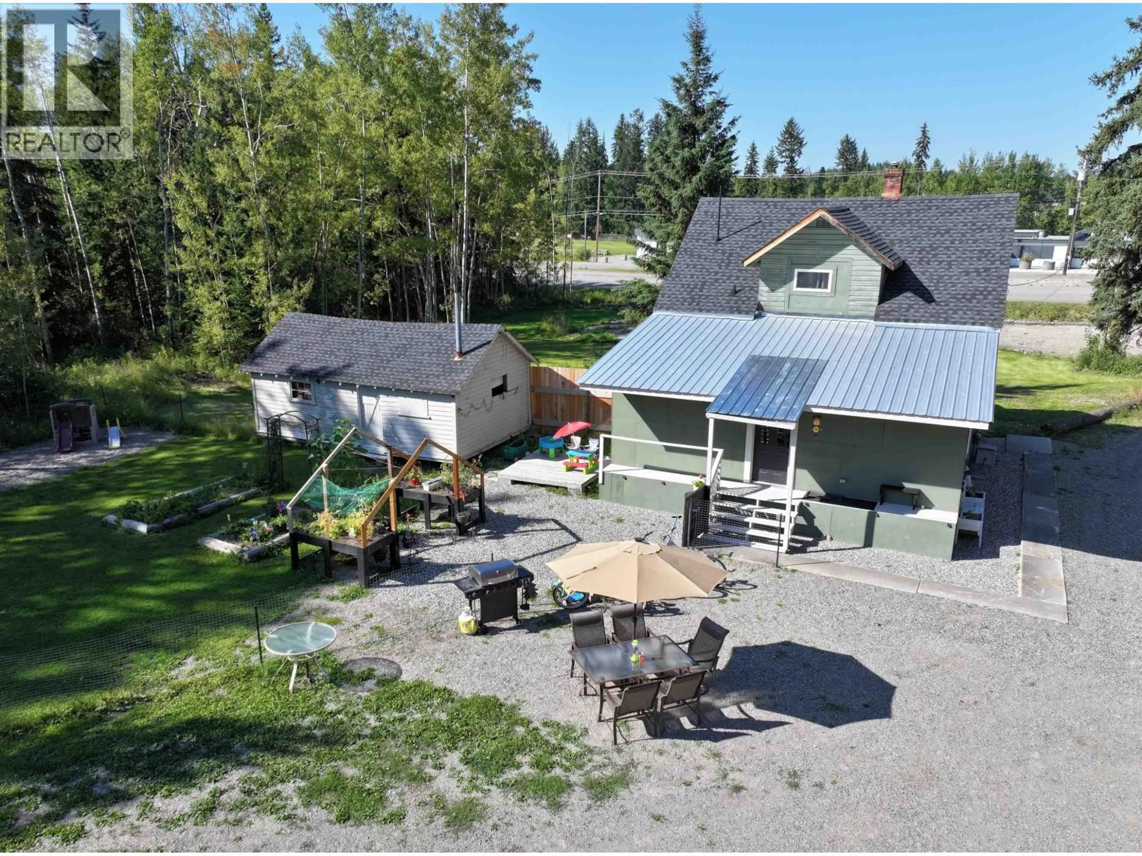 A pic from outside/outdoor area/front of a property/back of a property/a pic from drone, street for 2071 BLACKWATER ROAD, Quesnel British Columbia V2J7B4