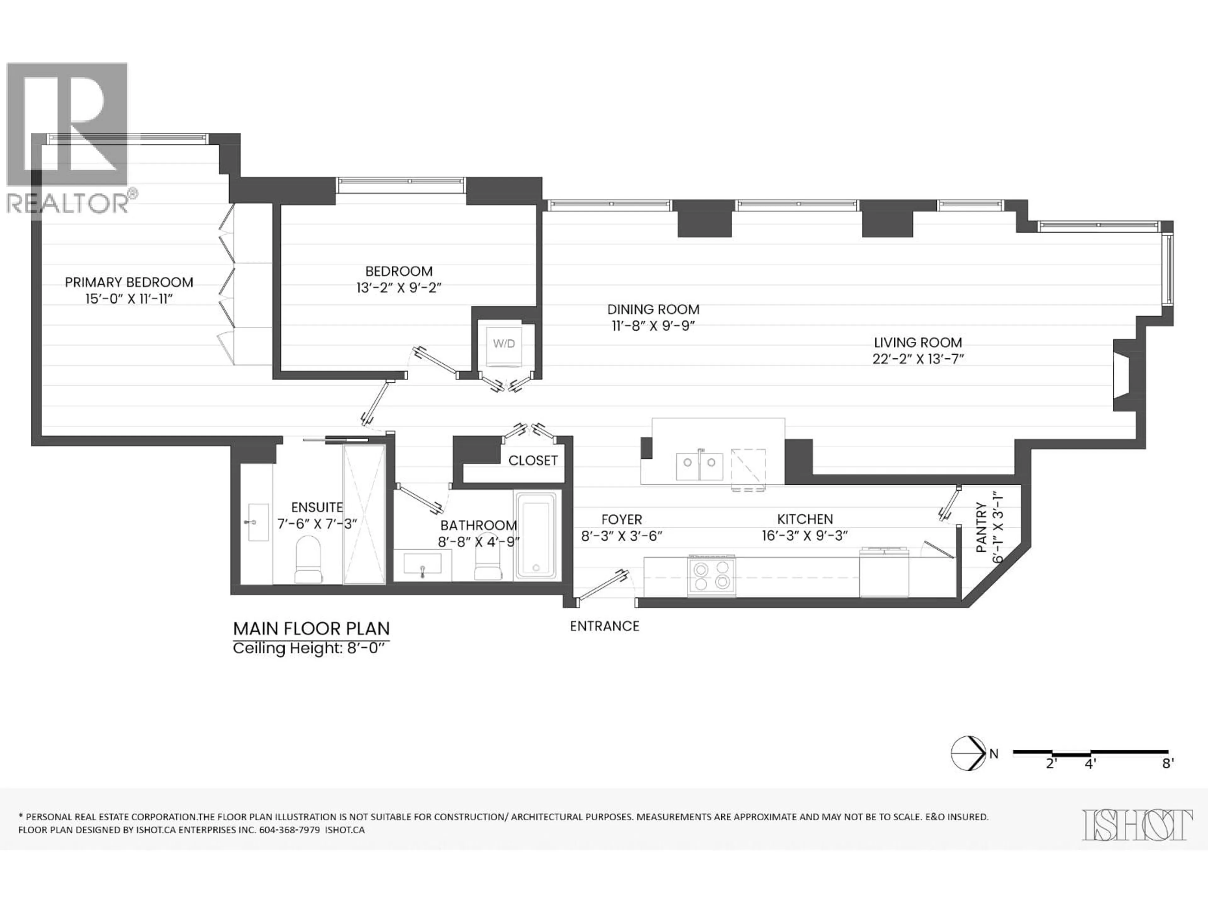 Floor plan for 806 - 1318 HOMER STREET, Vancouver British Columbia V6B6A7