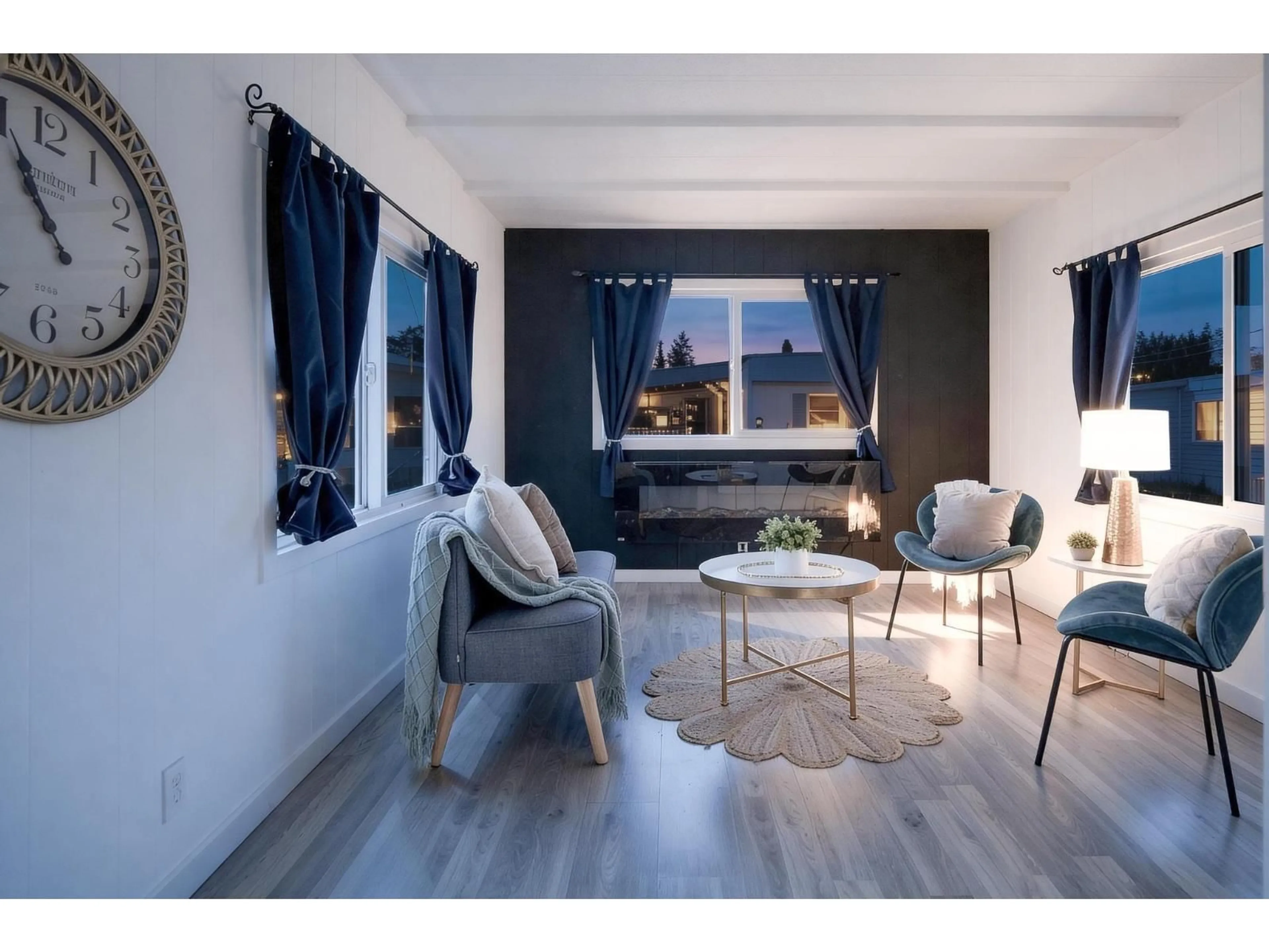 Living room with furniture, wood/laminate floor for 25 - 26892 FRASER HIGHWAY, Langley British Columbia V4W3V3