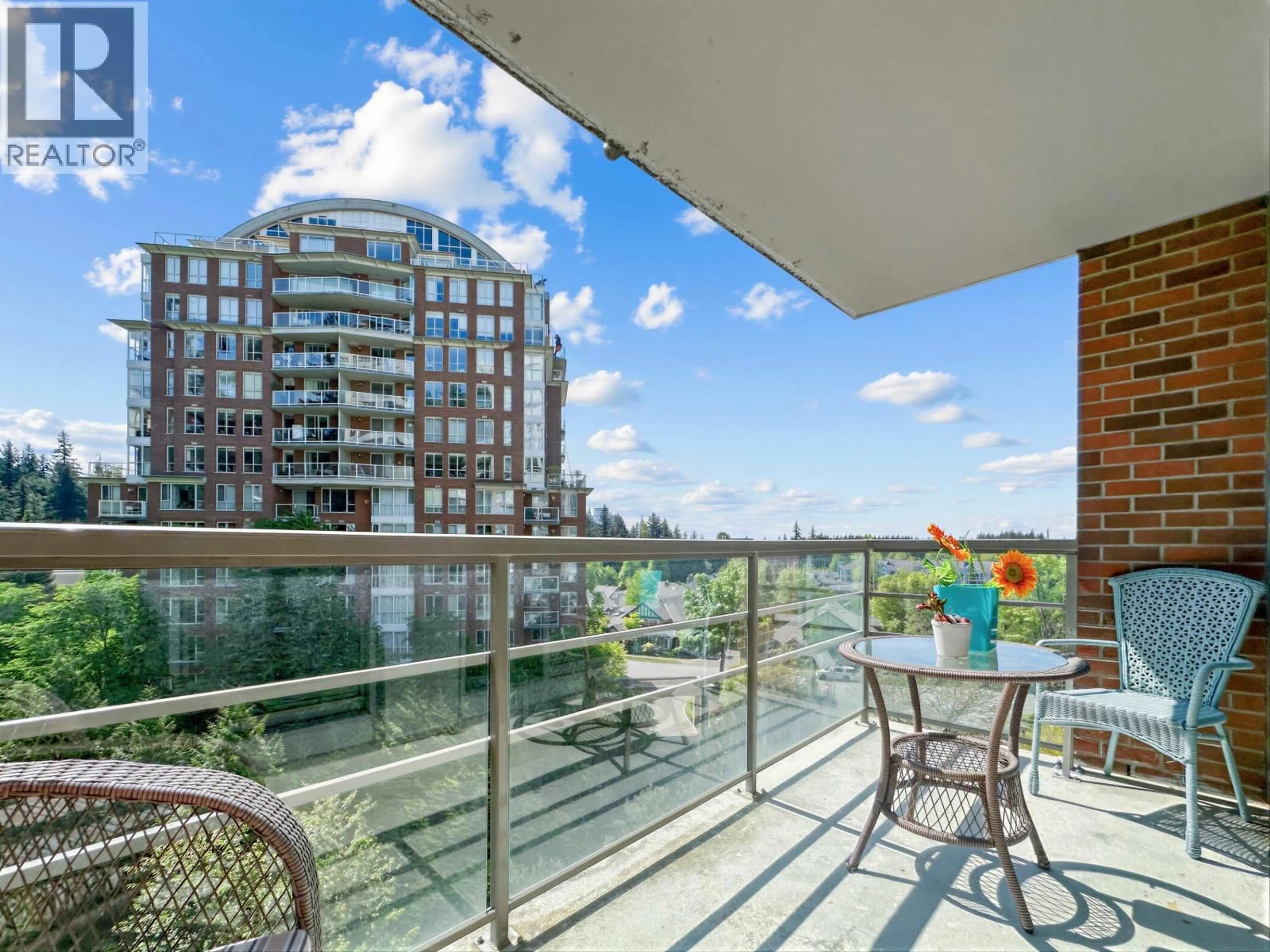 Balcony in the apartment, water/lake/river/ocean view for 707 - 5639 HAMPTON PLACE, Vancouver British Columbia V6T2H6