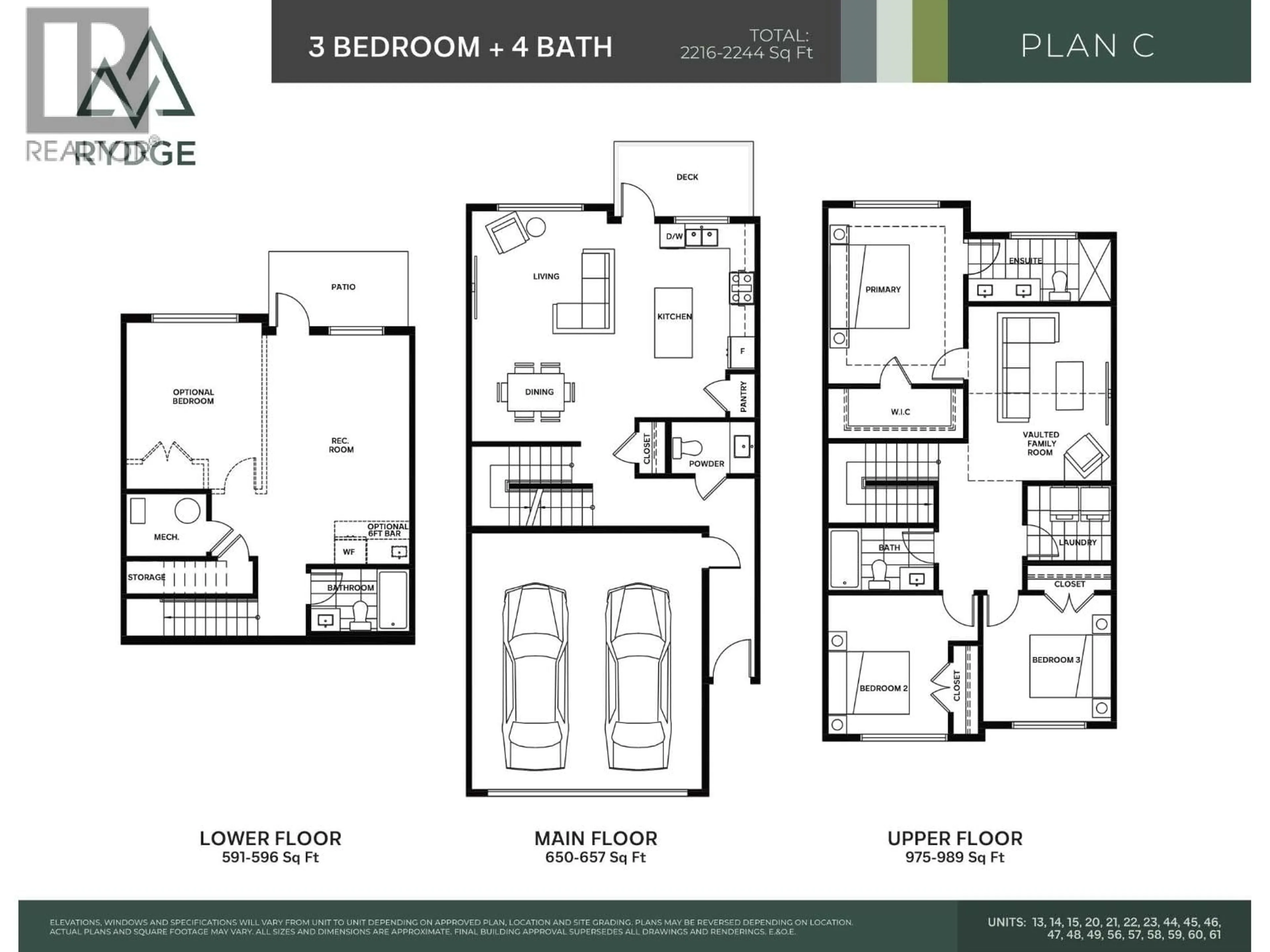 Floor plan for 22 - 10640 248 STREET, Maple Ridge British Columbia V2W0K9