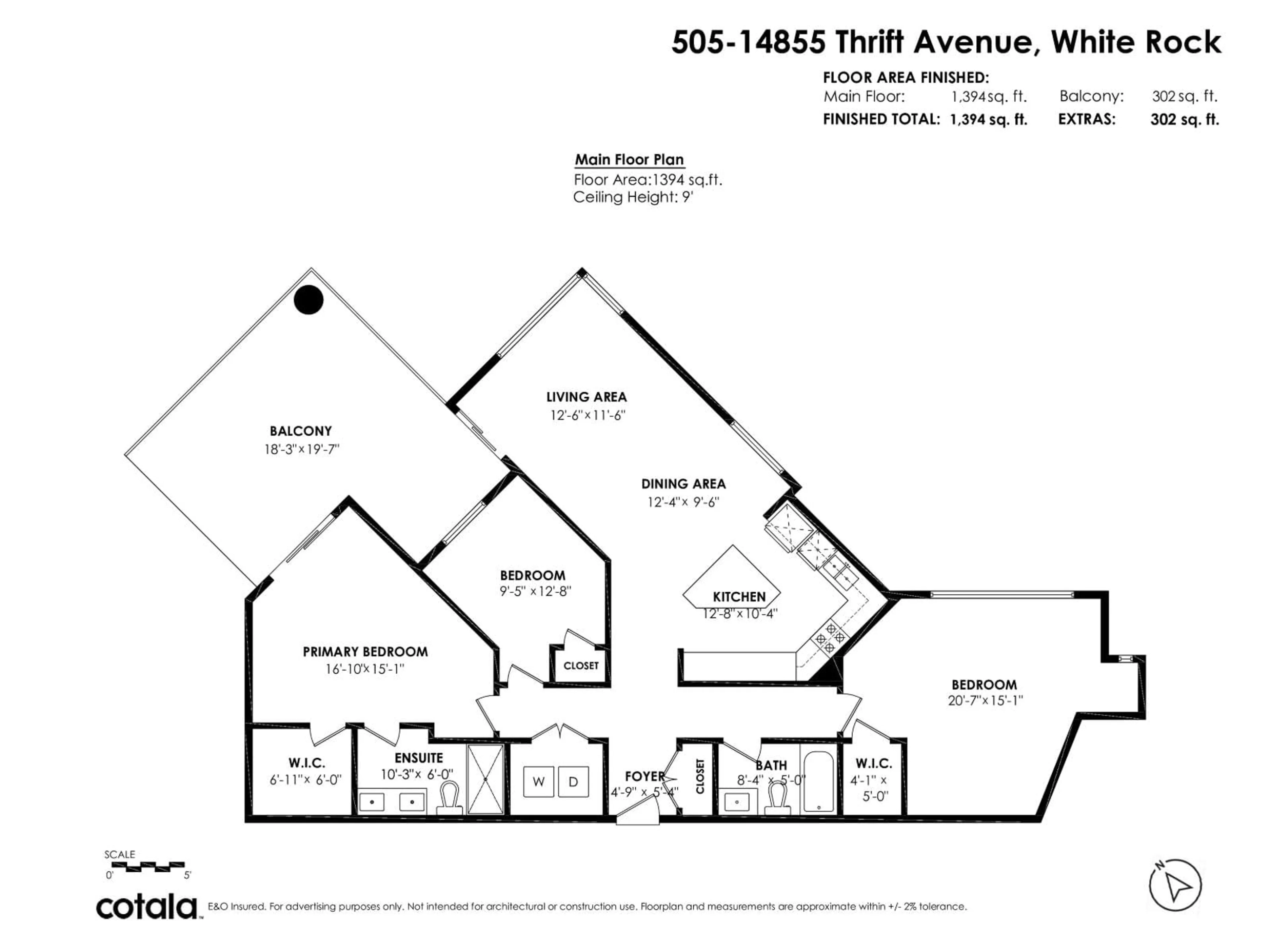 Floor plan for 505 - 14855 THRIFT AVENUE, White Rock British Columbia V4B2J6