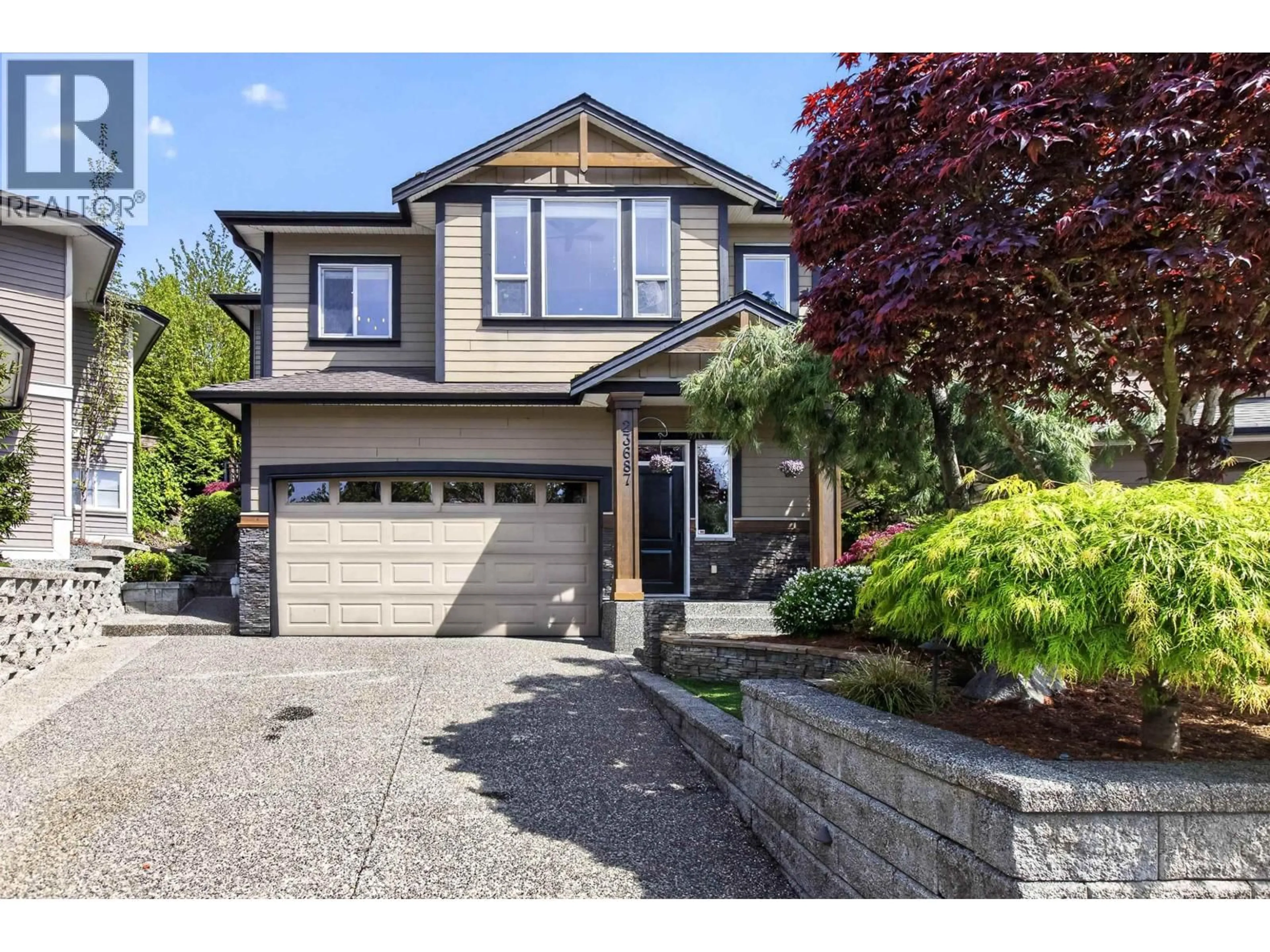 Home with vinyl exterior material, street for 23687 BRYANT DRIVE, Maple Ridge British Columbia V4R0B7