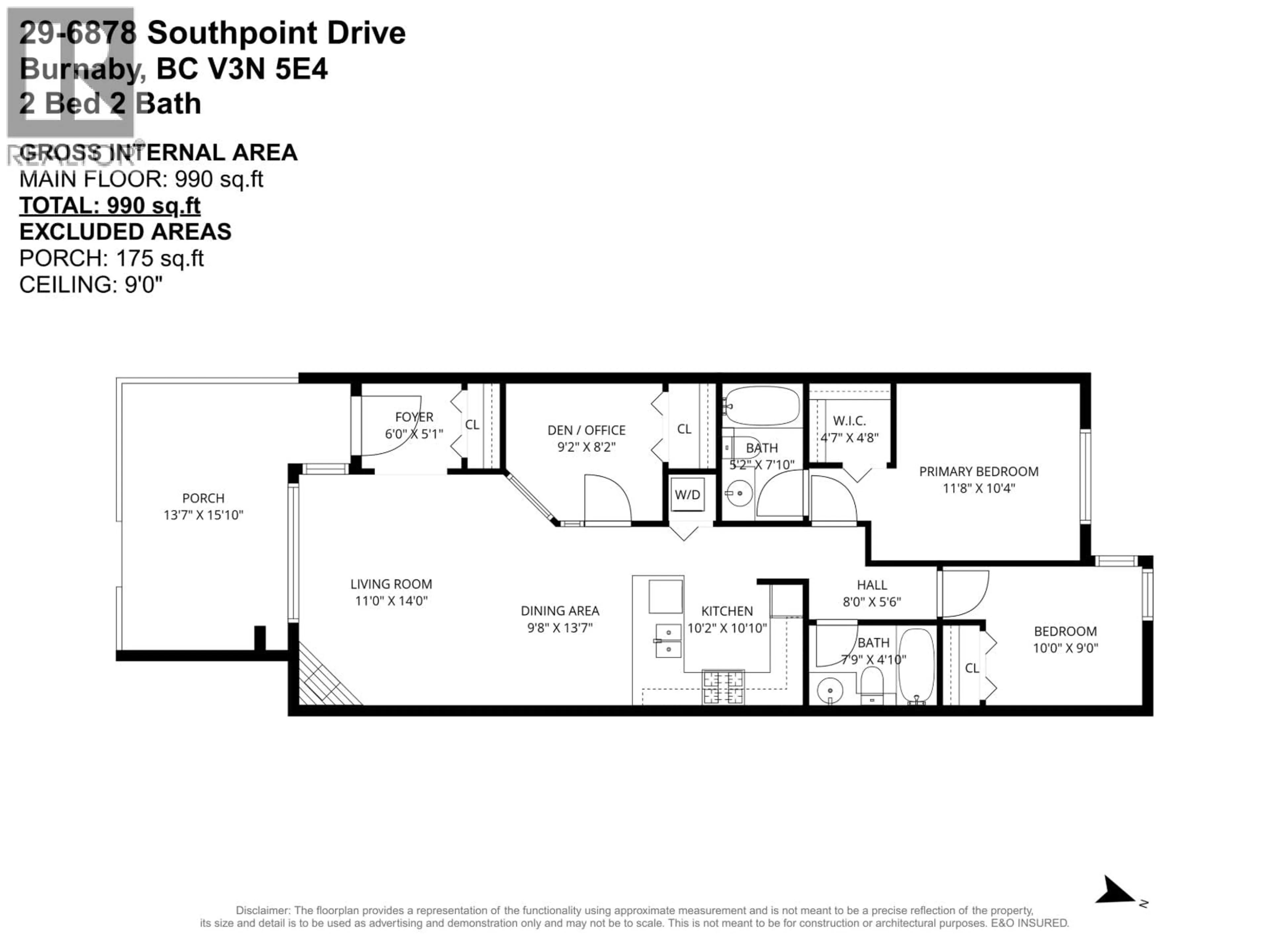 Floor plan for 29 - 6878 SOUTHPOINT DRIVE, Burnaby British Columbia V3N5E4