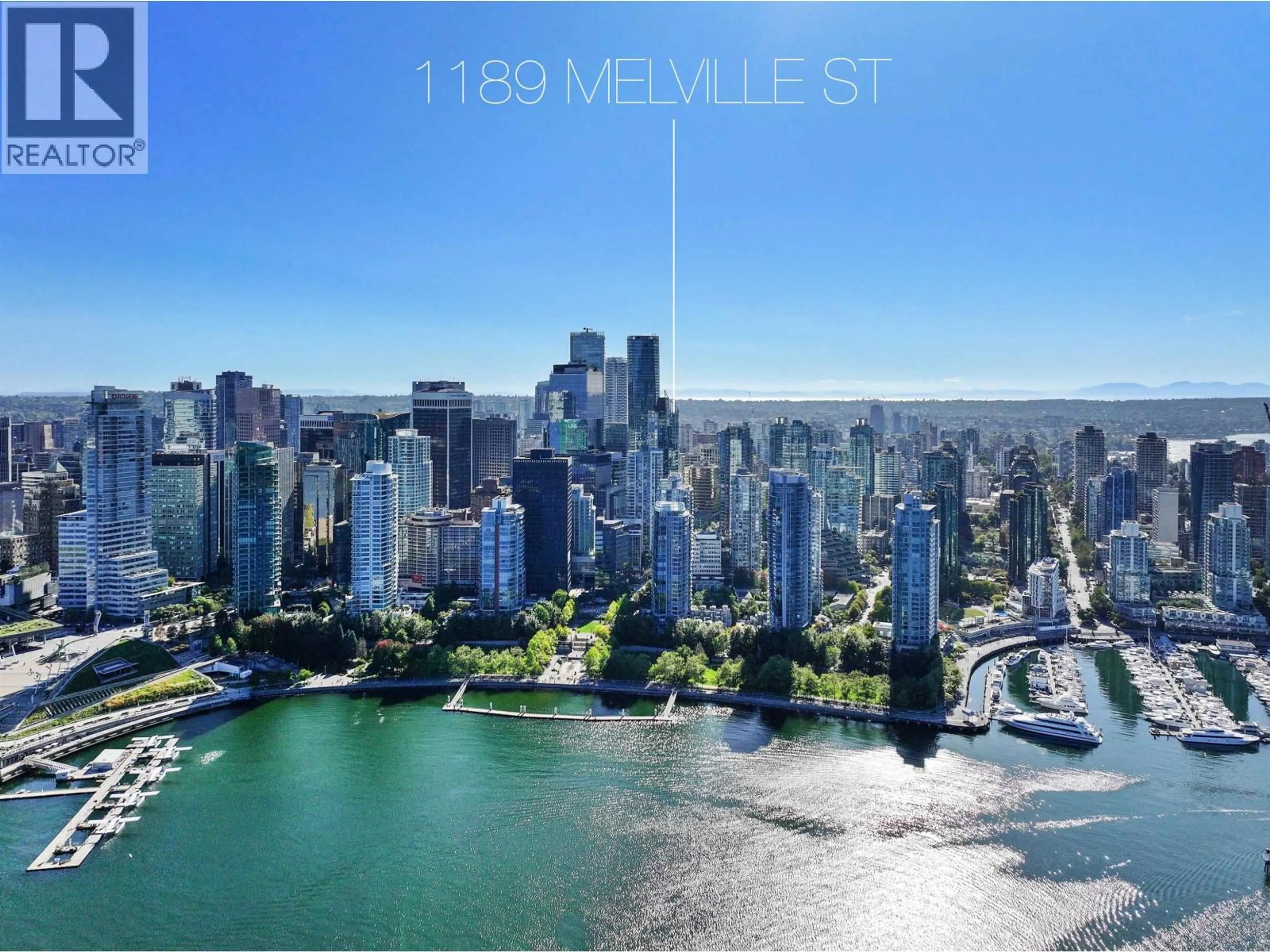 A pic from outside/outdoor area/front of a property/back of a property/a pic from drone, water/lake/river/ocean view for 1903 - 1189 MELVILLE STREET, Vancouver British Columbia V6E4T8