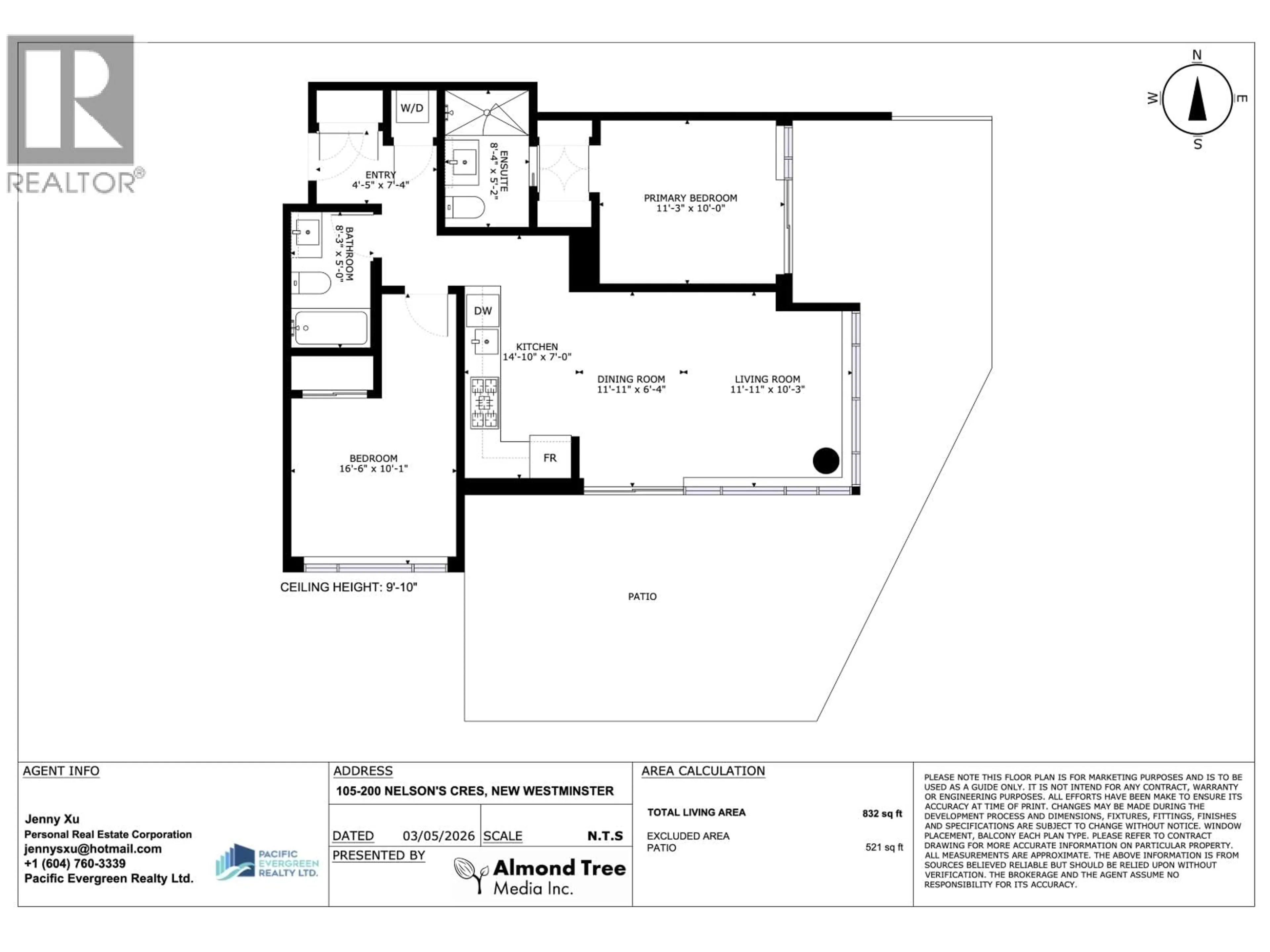 Floor plan for 105 - 200 NELSON'S CRESCENT, New Westminster British Columbia V3L0H4