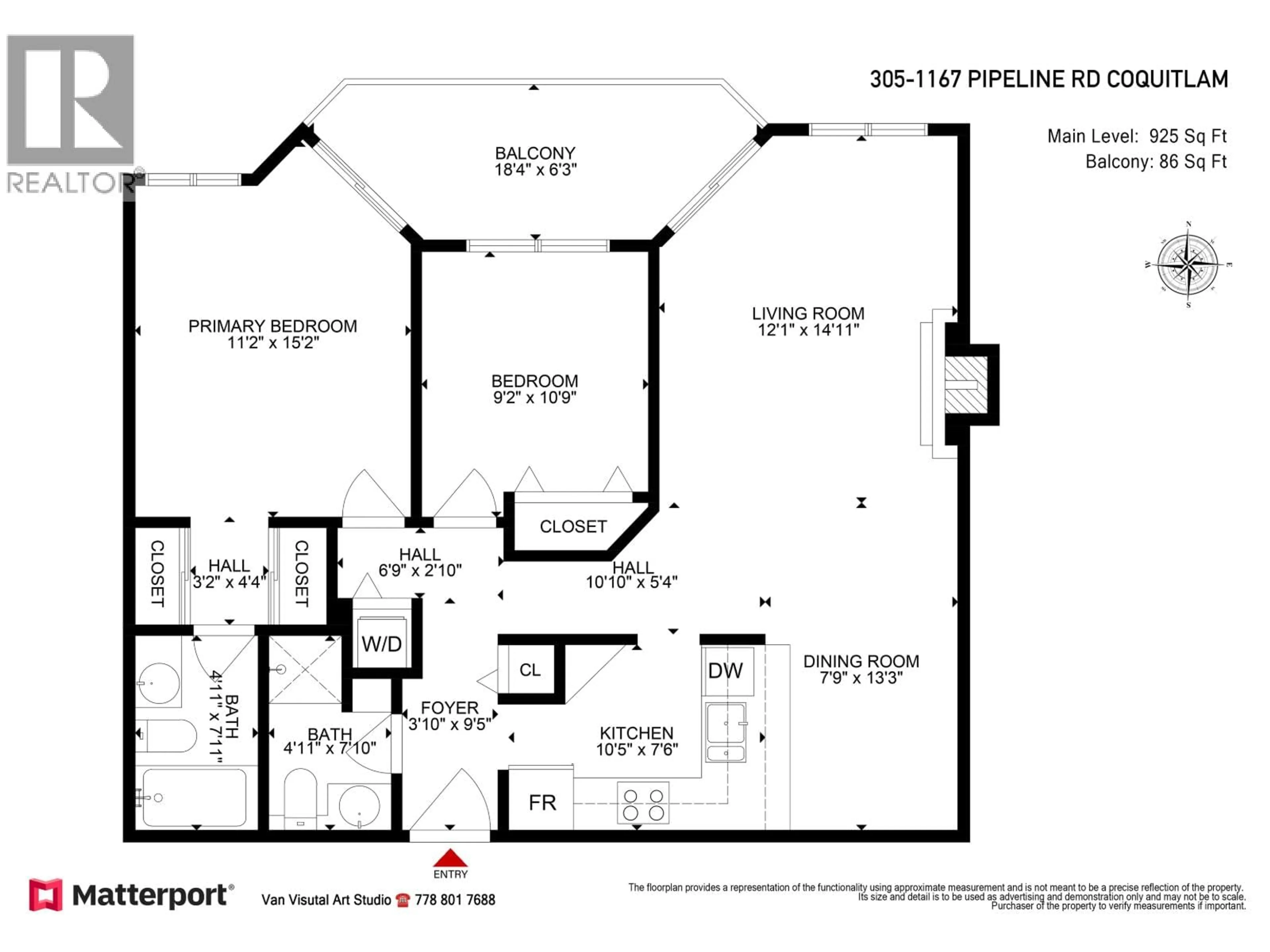 Floor plan for 305 - 1167 PIPELINE ROAD, Coquitlam British Columbia V3B4R9