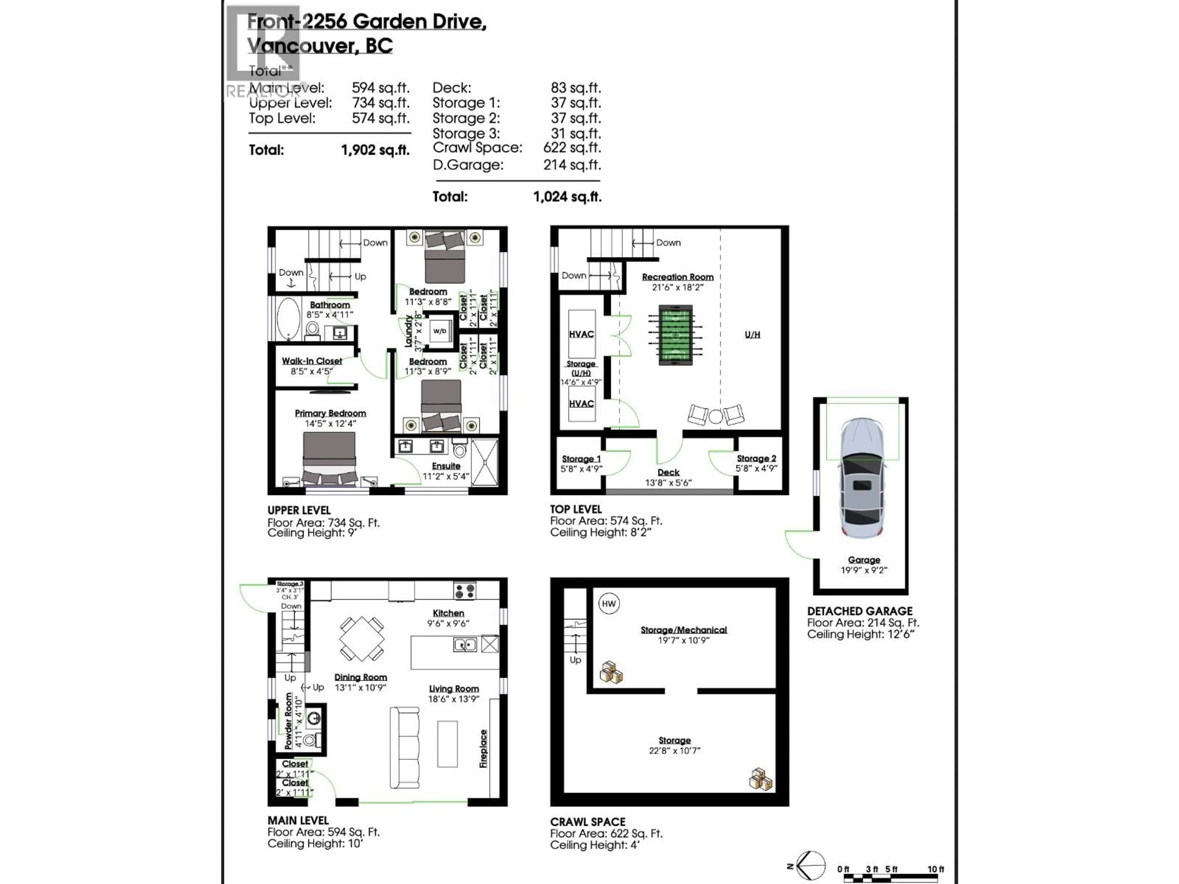 Floor plan for 2256 GARDEN DRIVE, Vancouver British Columbia V5N4X2