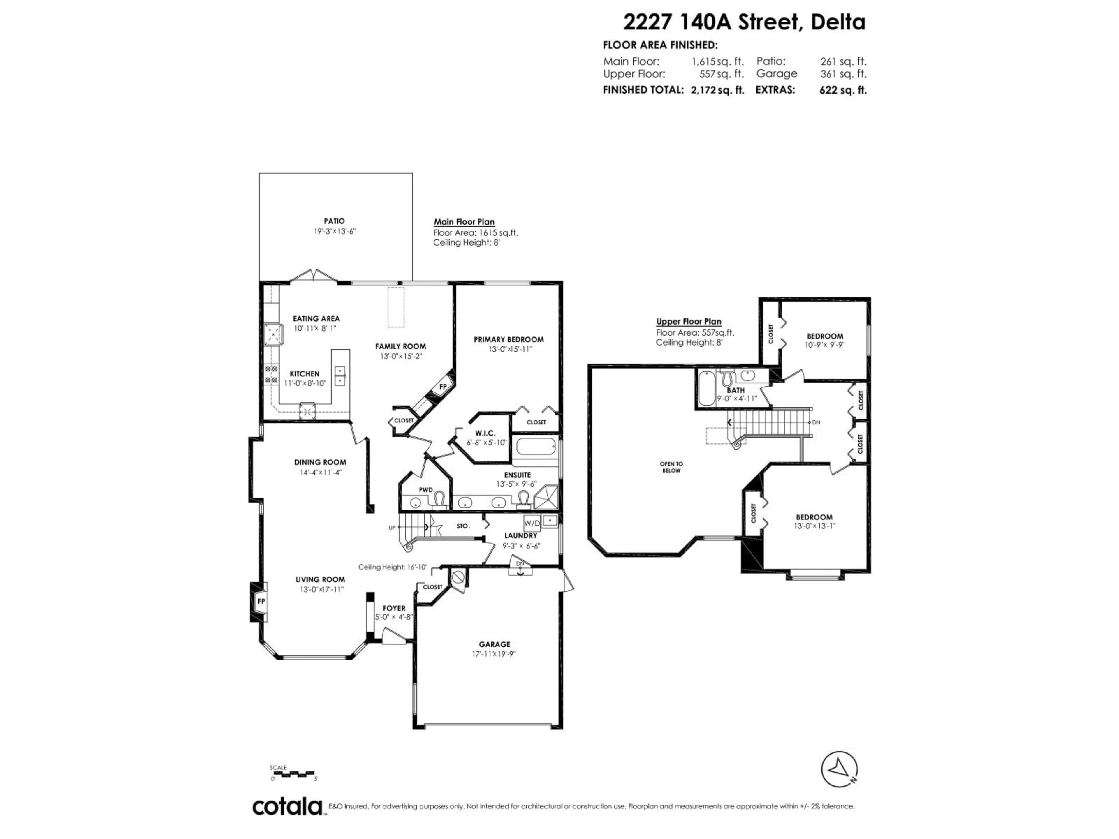 Floor plan for 2227 140A STREET, Surrey British Columbia V4A9R8