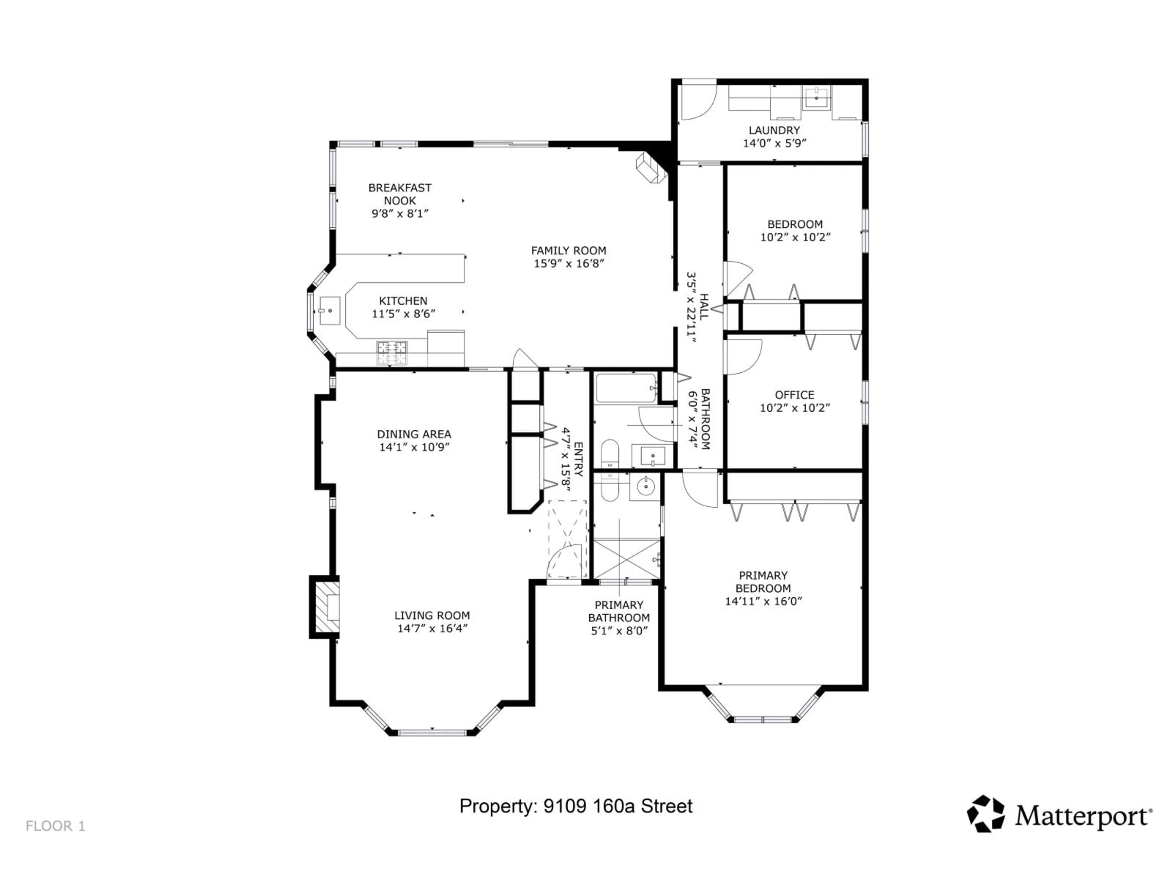 Floor plan for 9109 160A STREET, Surrey British Columbia V4N3A6