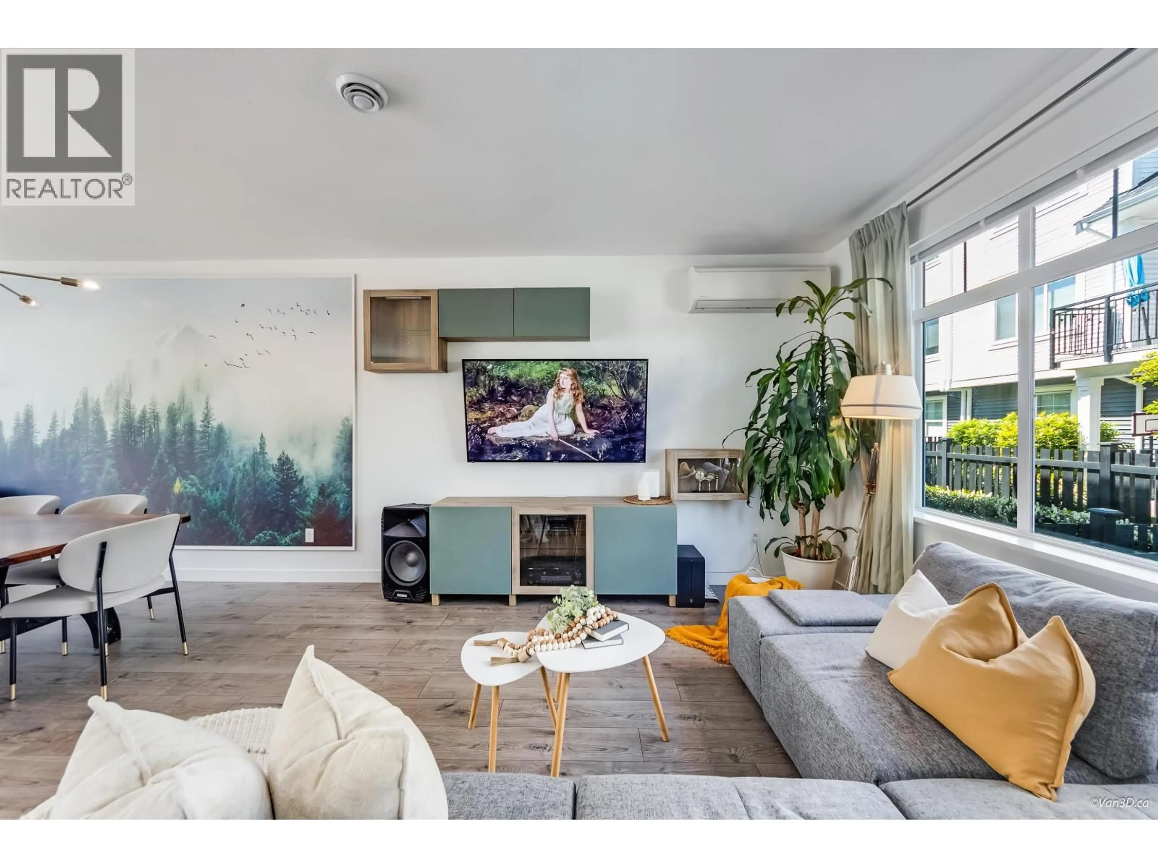 Living room with furniture, wood/laminate floor for 163 - 1220 ROCKLIN STREET, Coquitlam British Columbia V3B0R6