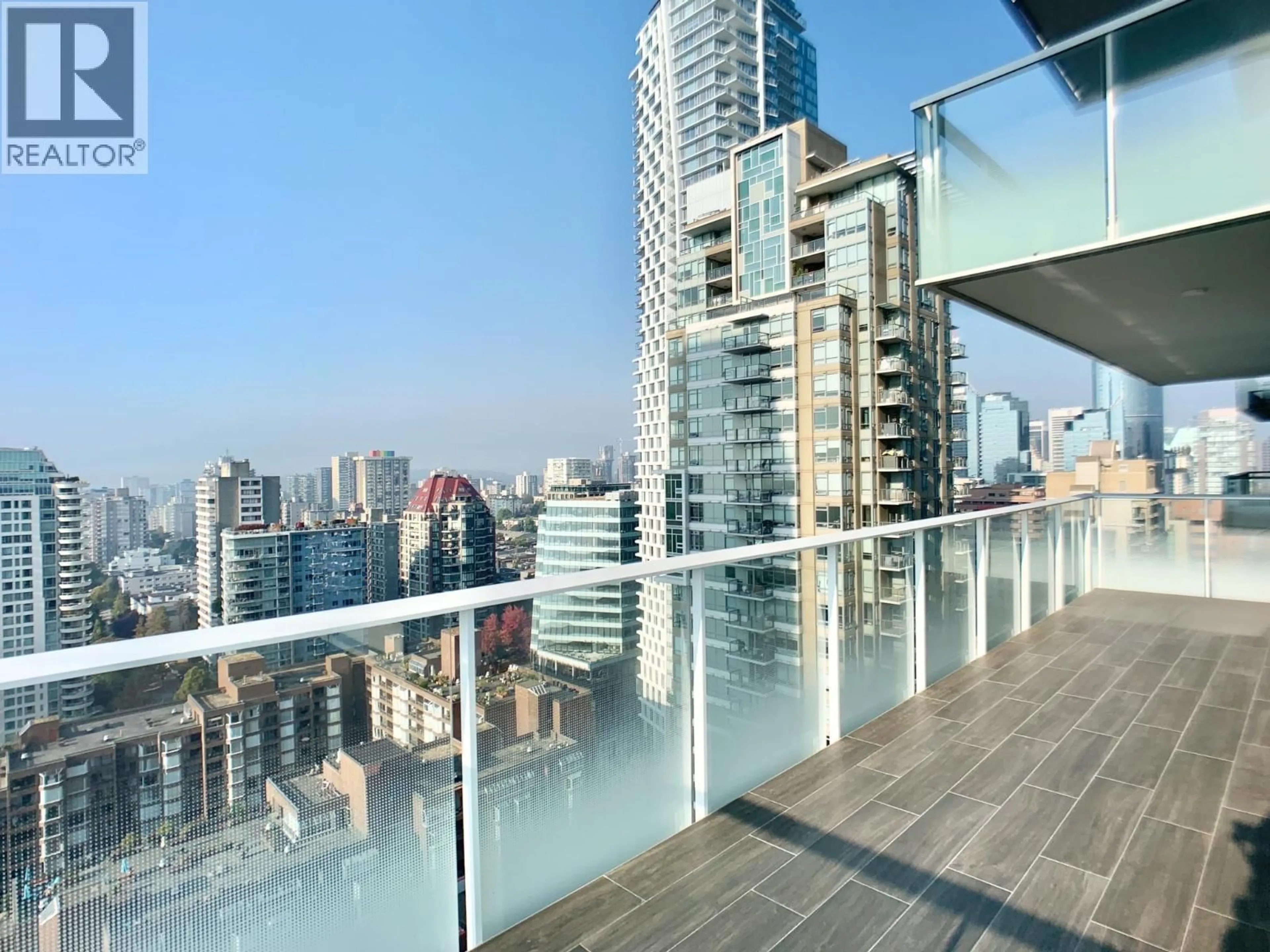Balcony in the apartment, city buildings view from balcony for 2504 - 1335 HOWE STREET, Vancouver British Columbia V6Z0H1