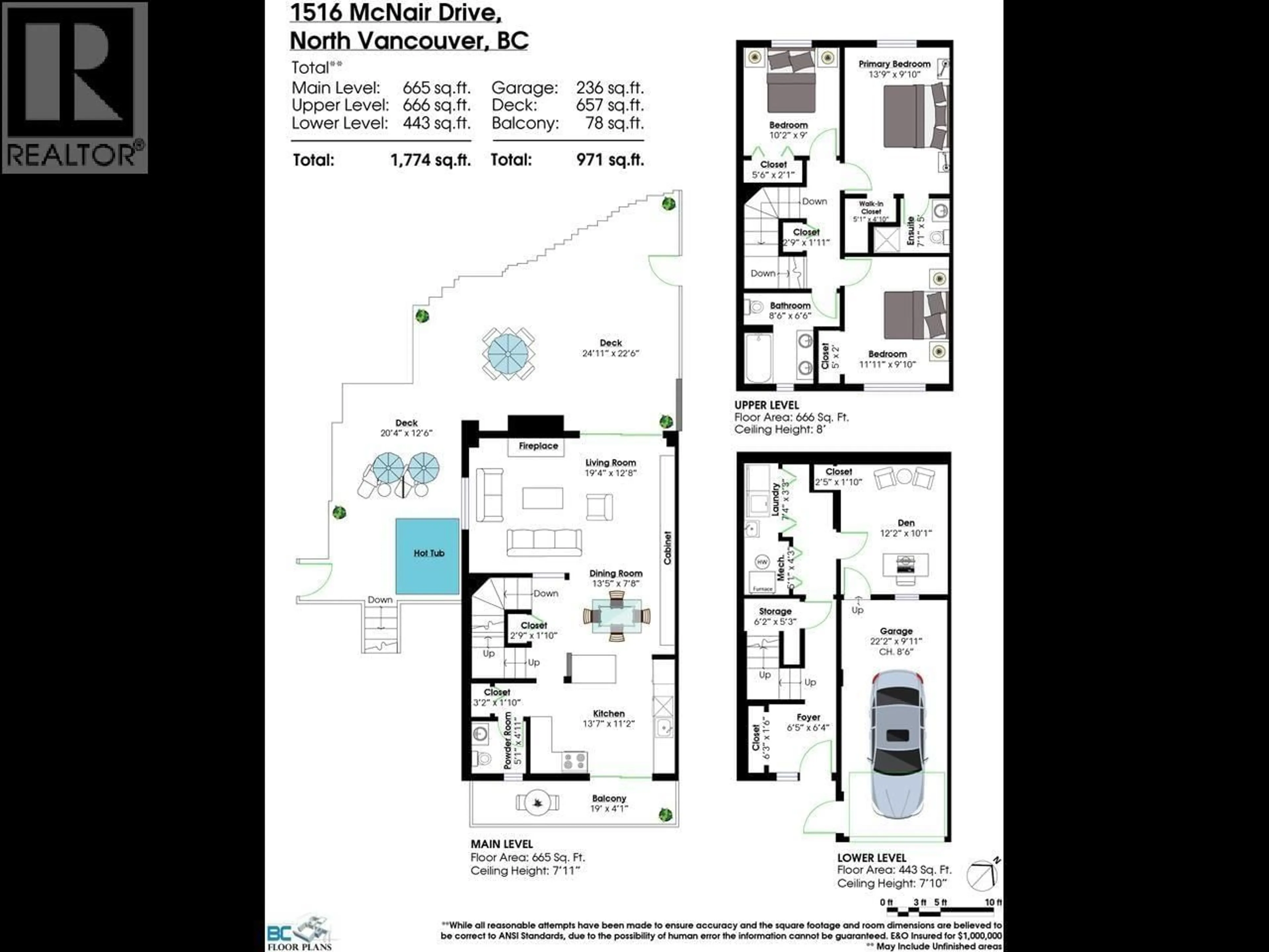 Floor plan for 1516 MCNAIR DRIVE, North Vancouver British Columbia V7K1X6