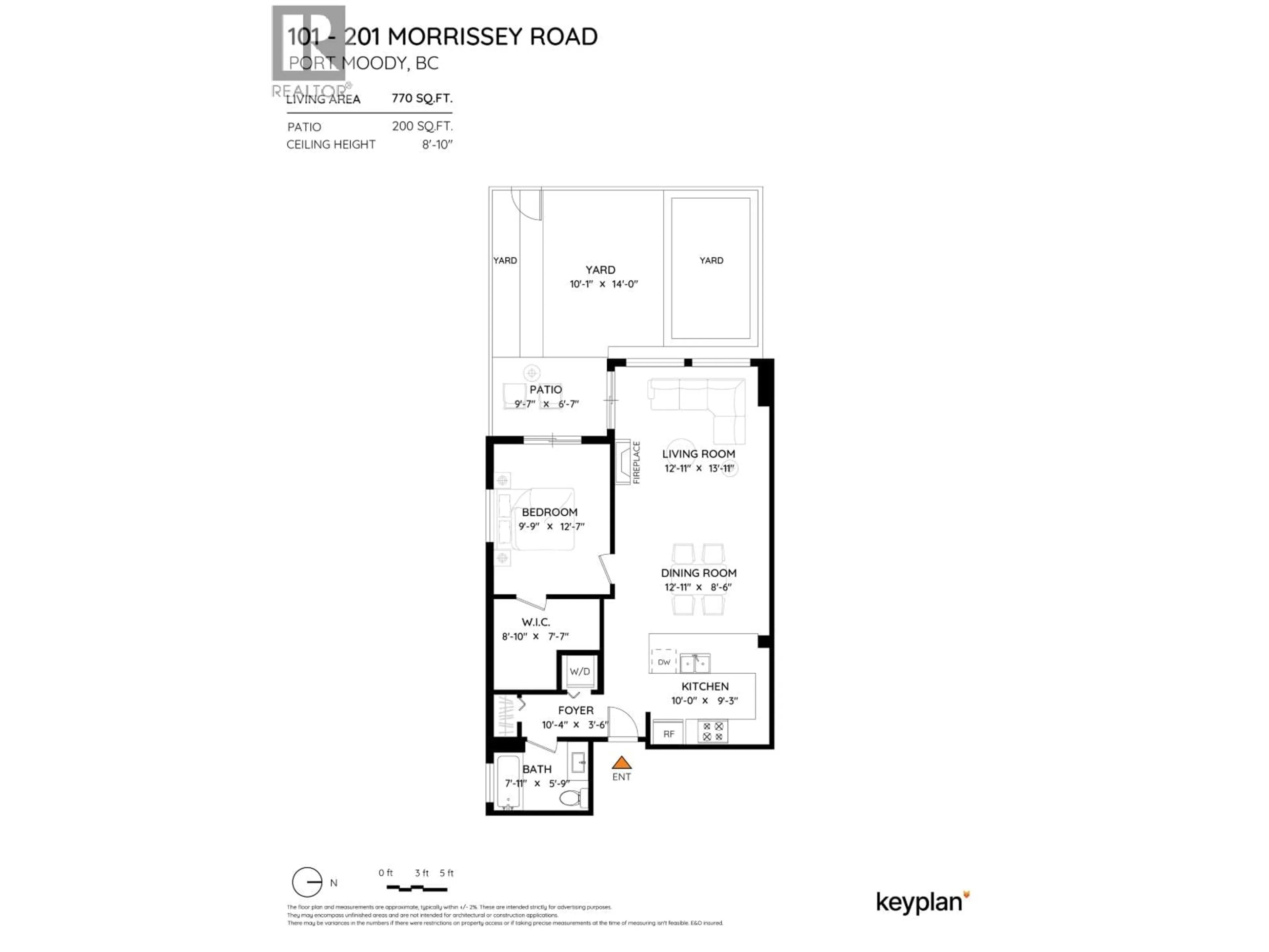 Floor plan for 101 - 201 MORRISSEY ROAD, Port Moody British Columbia V3H0E5