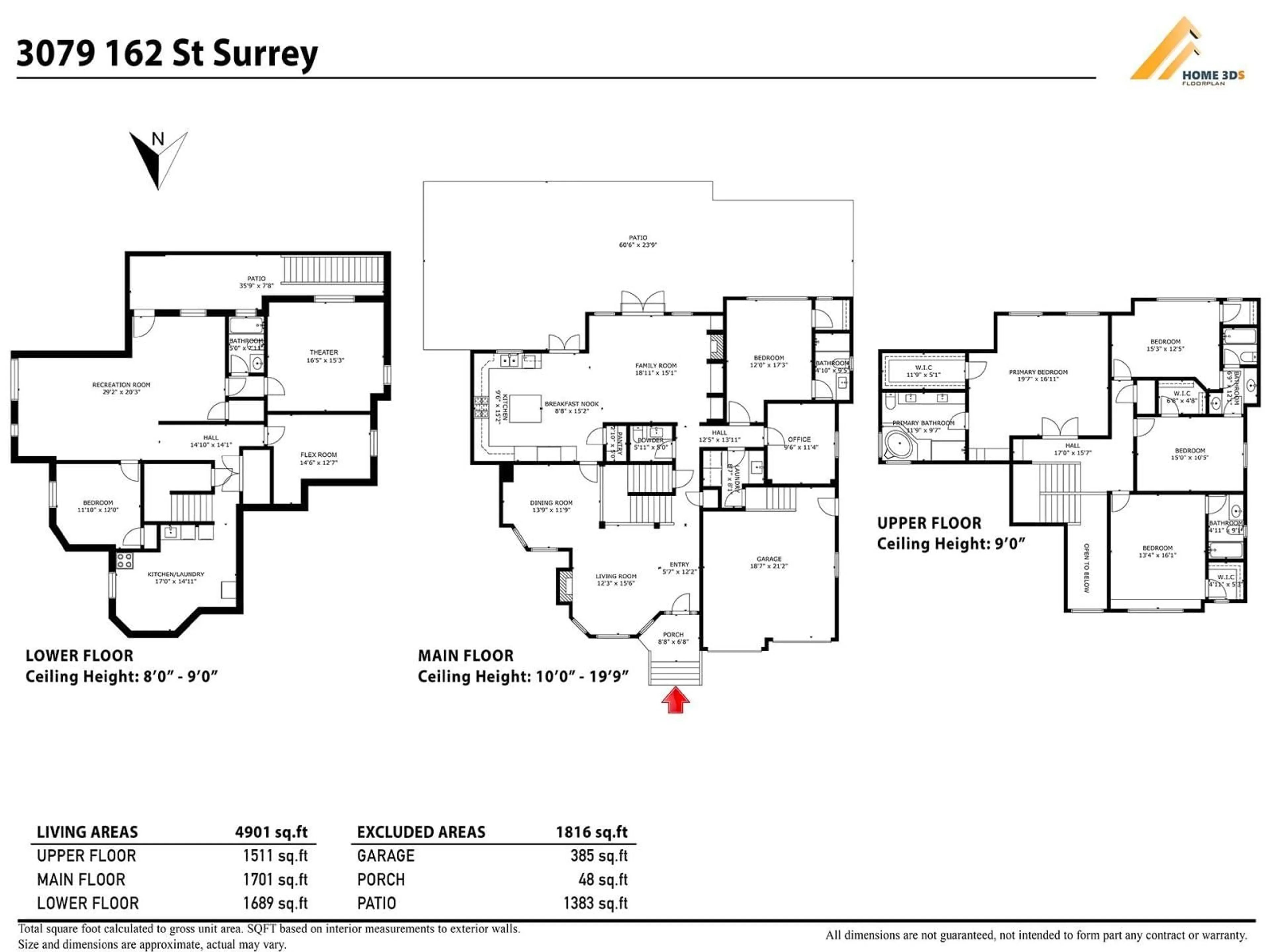 Floor plan for 3079 162 STREET, Surrey British Columbia V3Z7E1