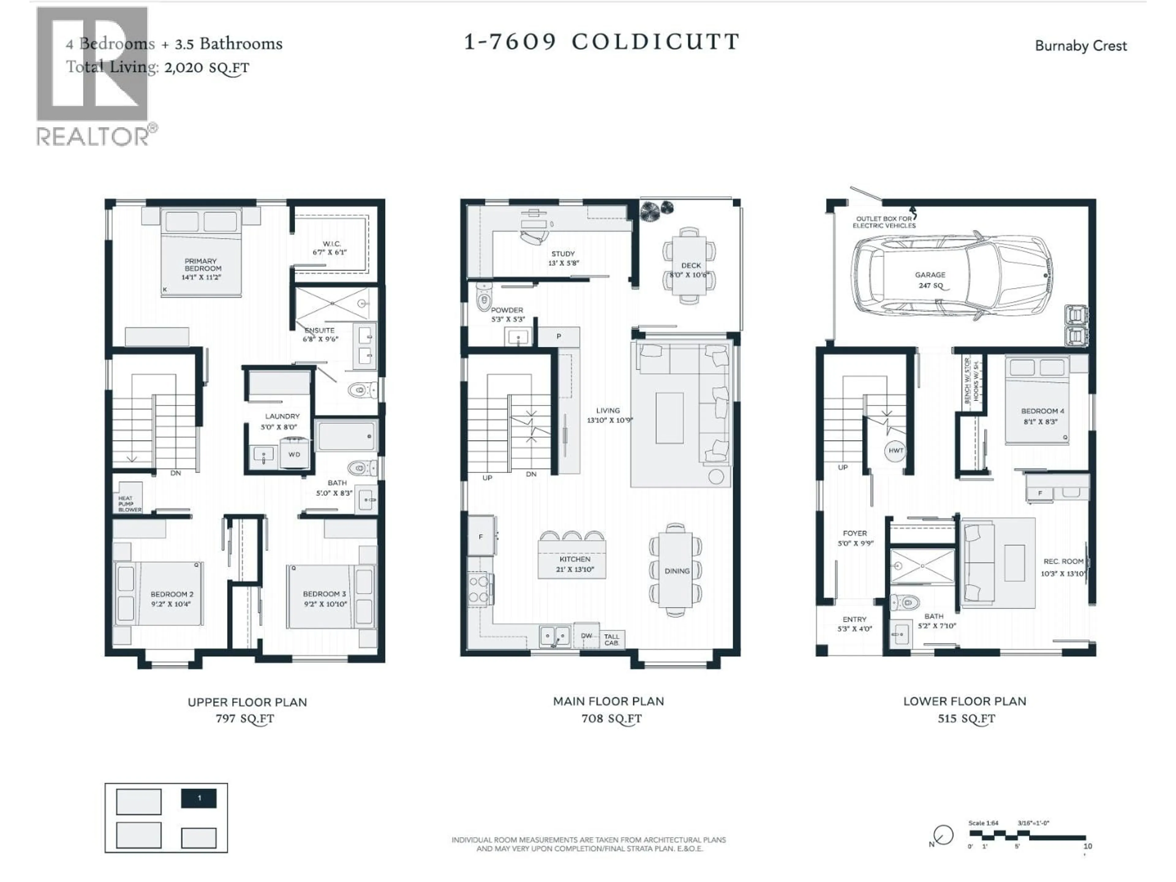 Floor plan for 1 - 7609 COLDICUTT STREET, Burnaby British Columbia V3N3Z5