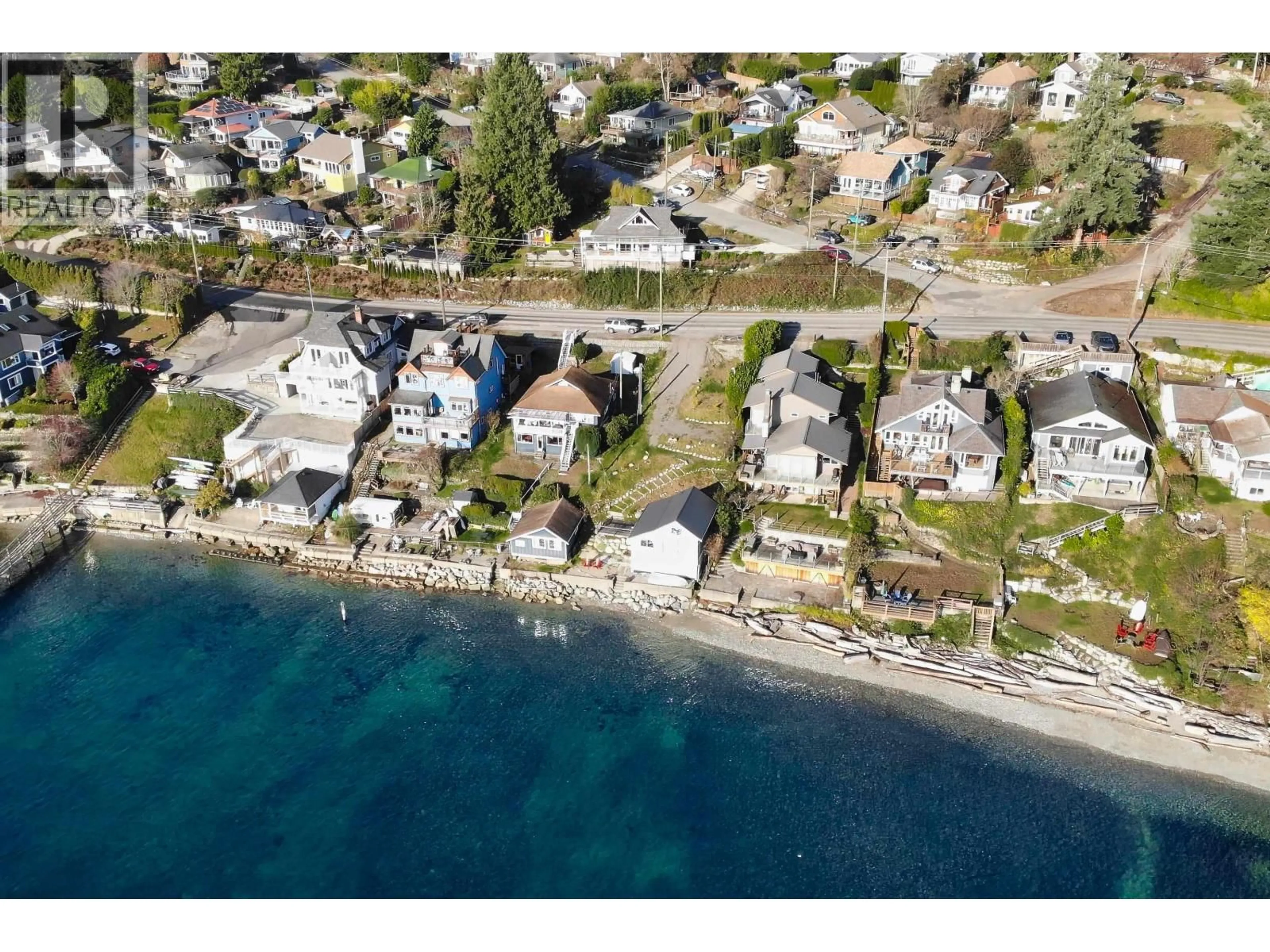 A pic from outside/outdoor area/front of a property/back of a property/a pic from drone, water/lake/river/ocean view for 811 MARINE DRIVE, Gibsons British Columbia V0N1V1