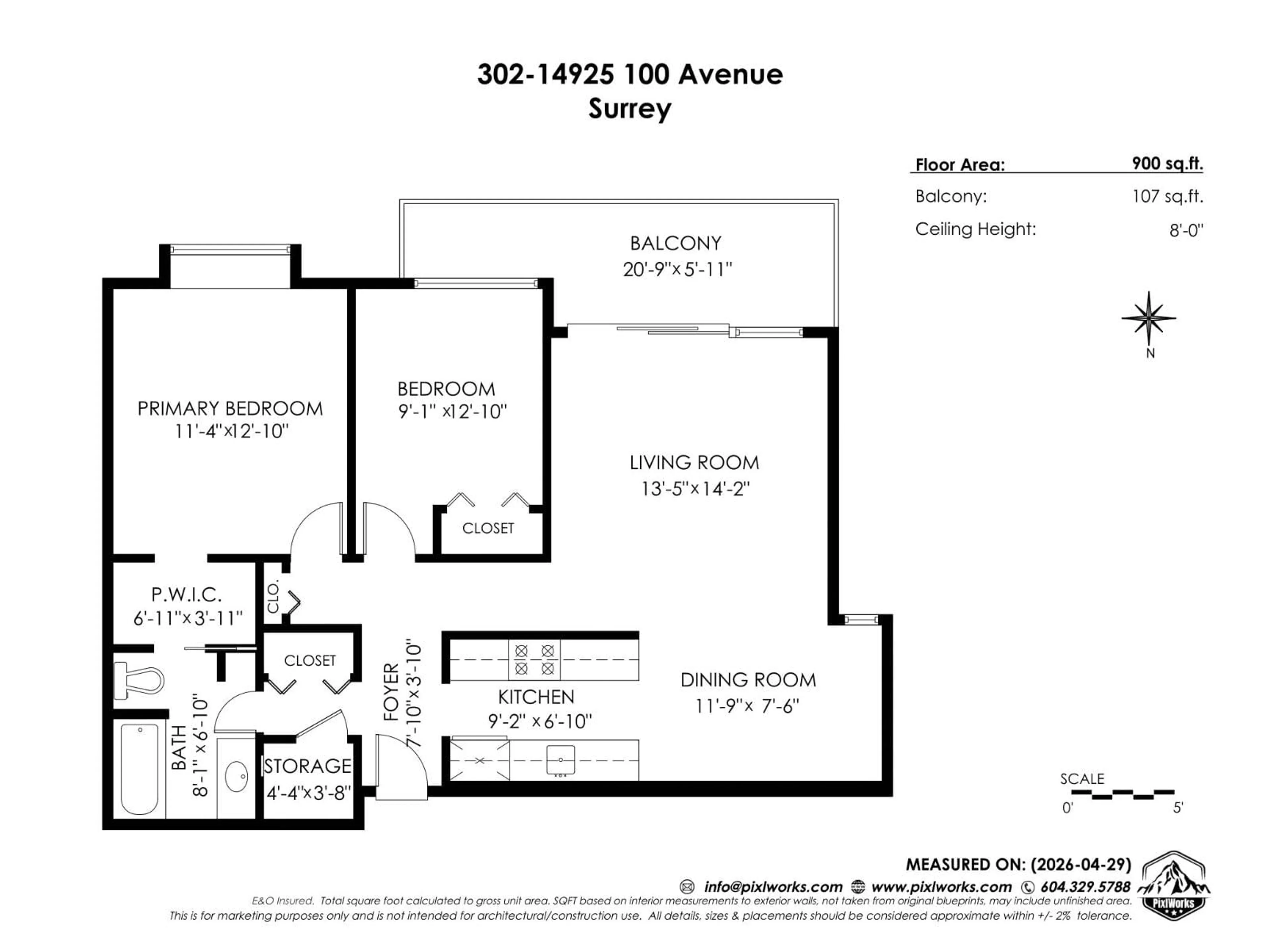 Floor plan for 302 - 14925 100 AVENUE, Surrey British Columbia V3R1J6