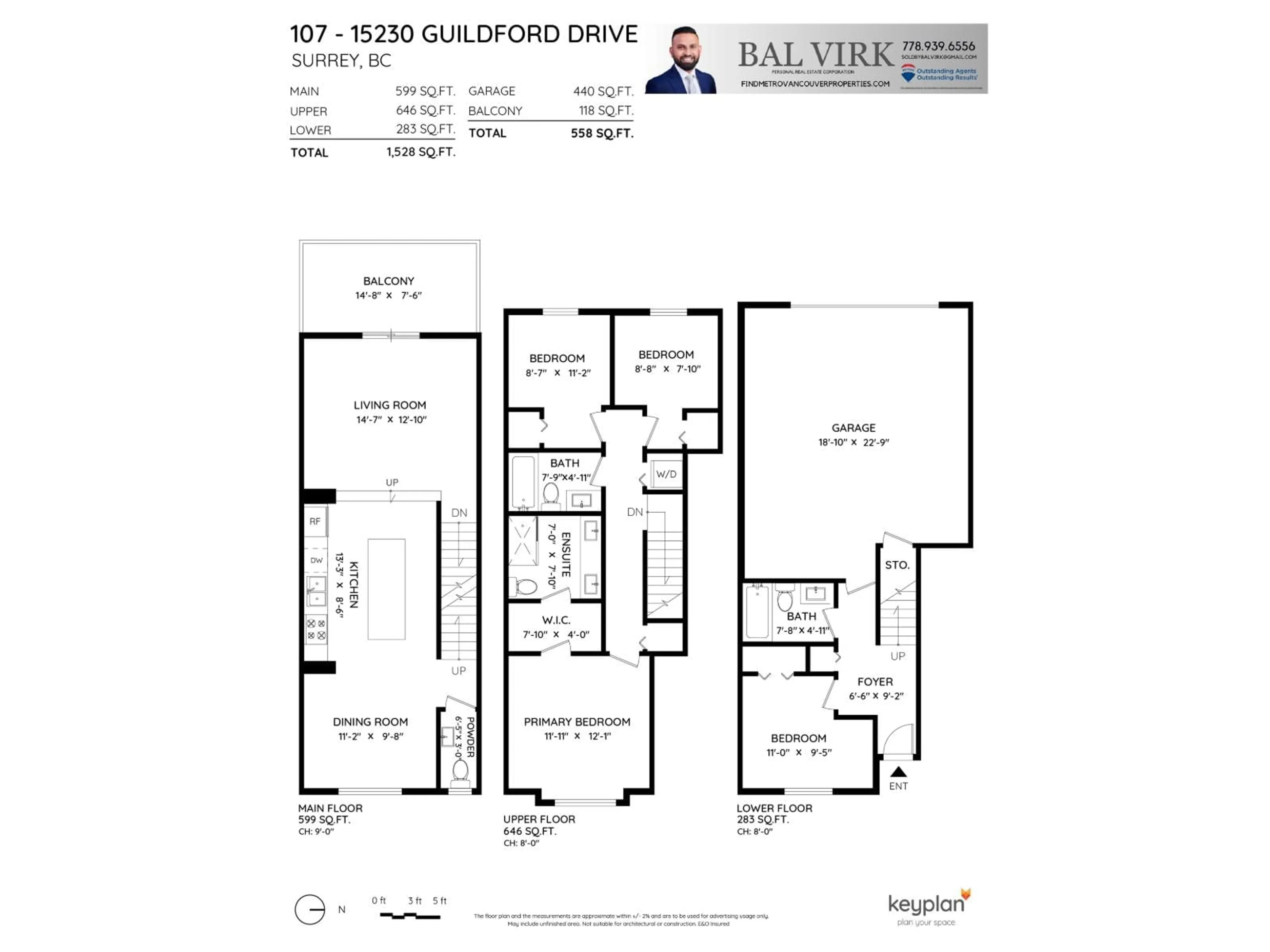 Floor plan for 107 - 15230 GUILDFORD DRIVE, Surrey British Columbia V3R0C8