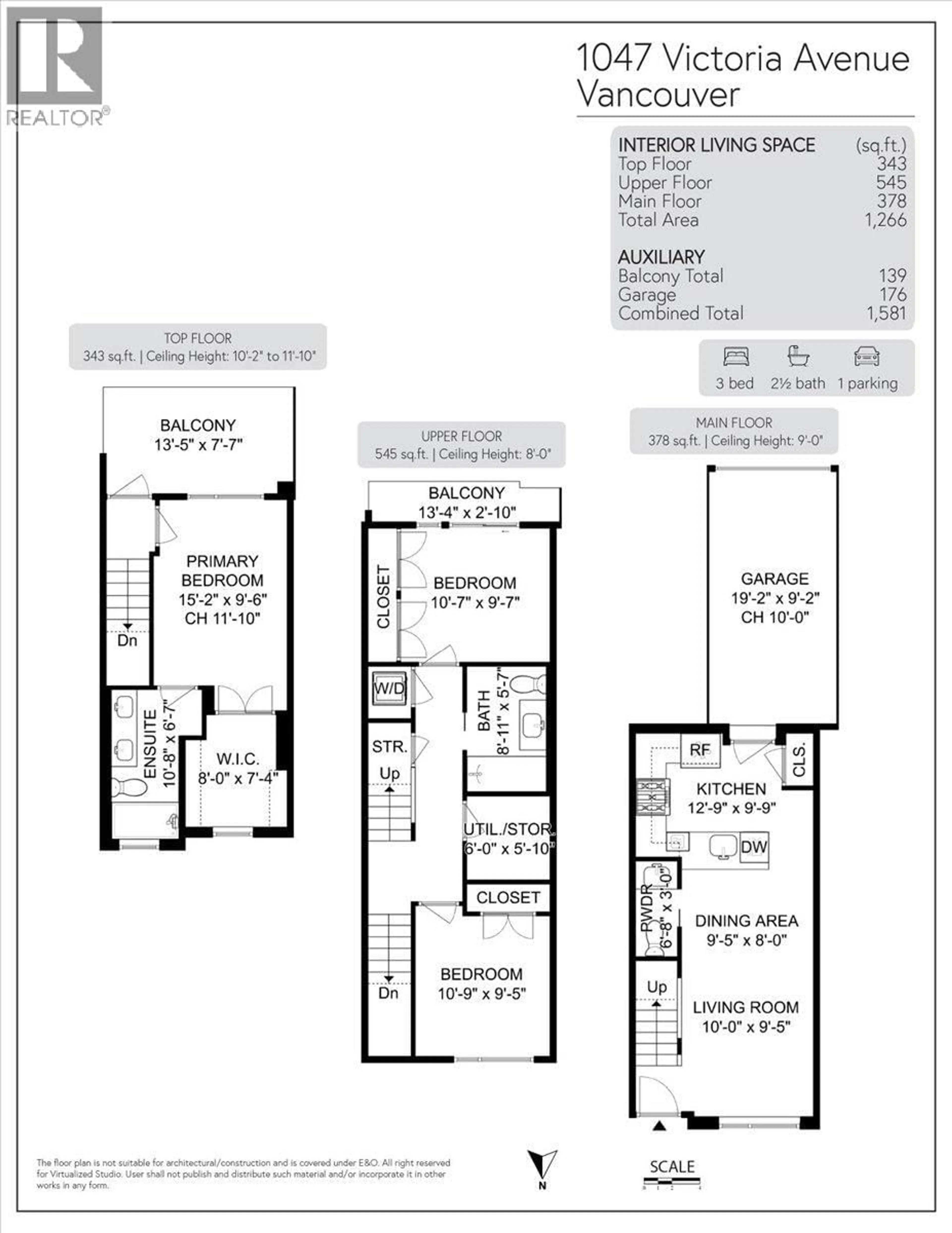 Floor plan for 1047 VICTORIA DRIVE, Vancouver British Columbia V5L2K9