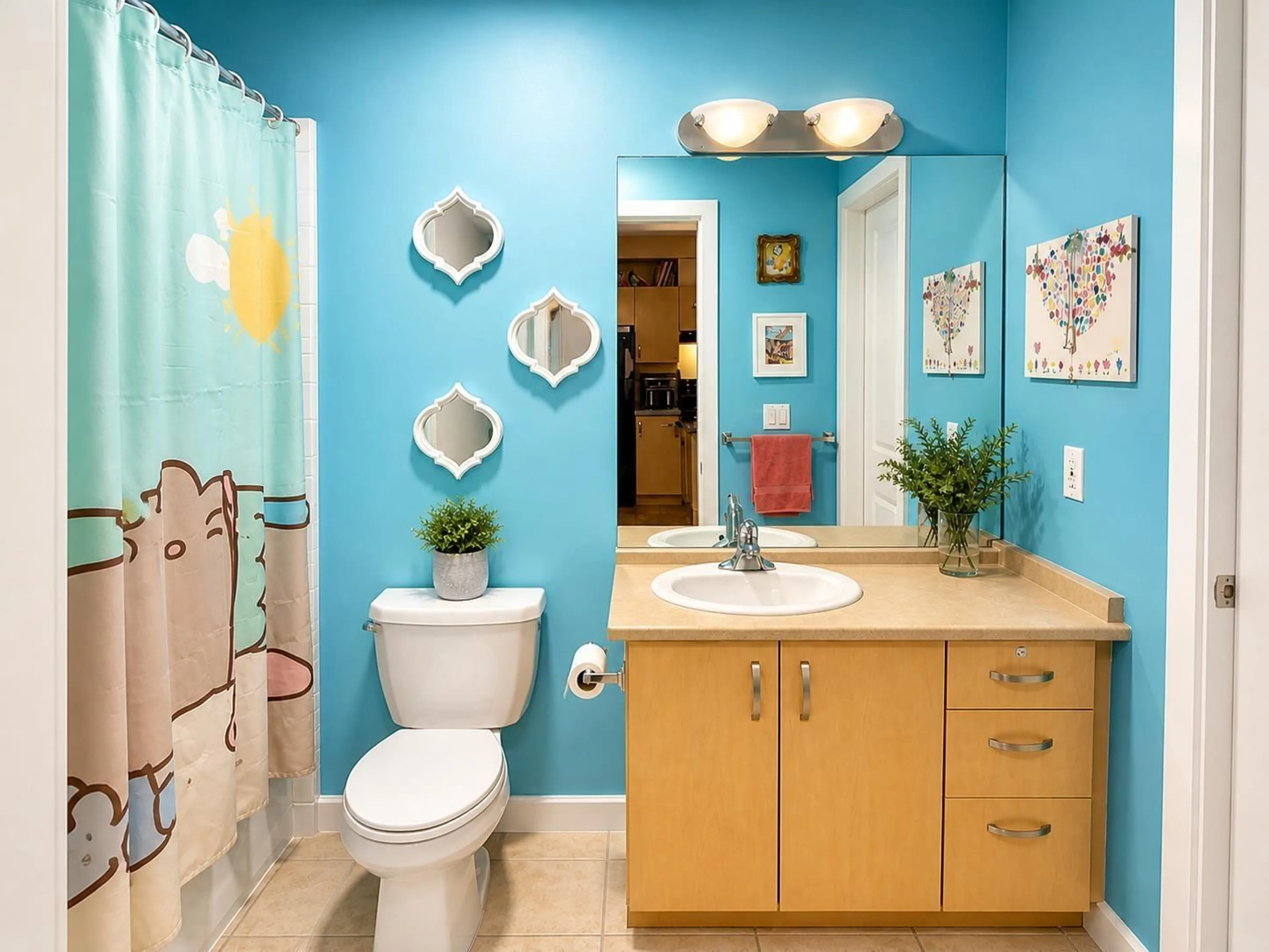 Contemporary bathroom, ceramic/tile floor for 121 - 10866 CITY PARKWAY, Surrey British Columbia V3T5W9