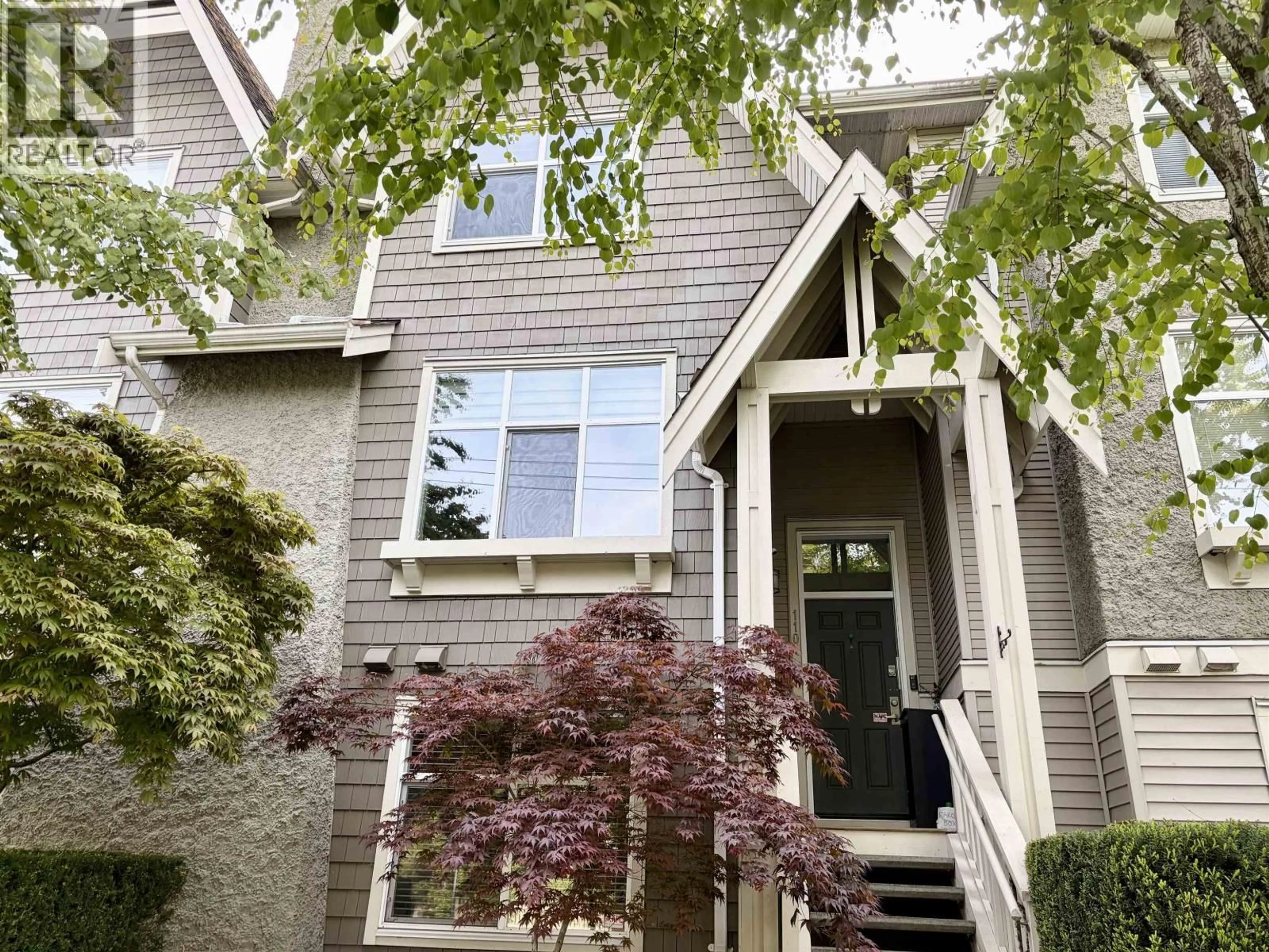 Home with vinyl exterior material, street for 110 - 7288 HEATHER STREET, Richmond British Columbia V6Y4L4