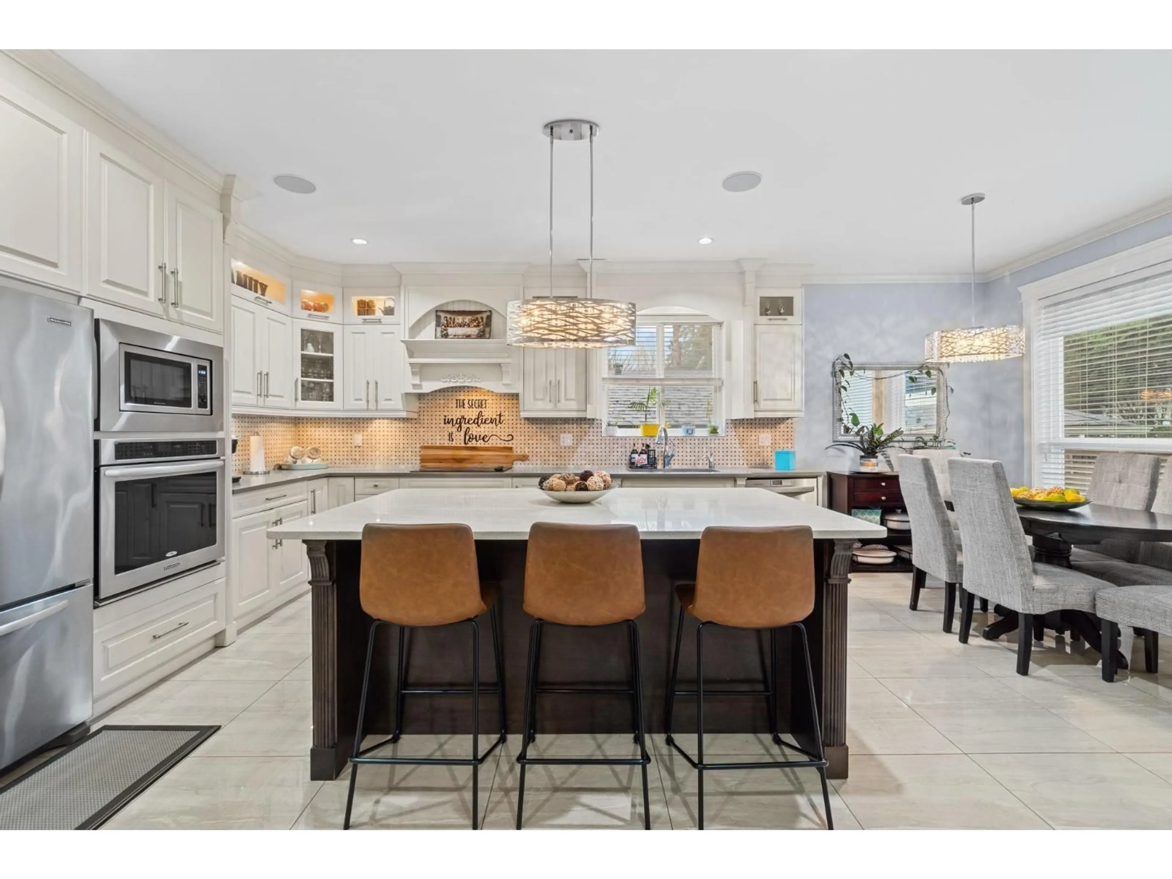 Open concept kitchen, ceramic/tile floor for 8852 118 STREET, Delta British Columbia V4C6H7