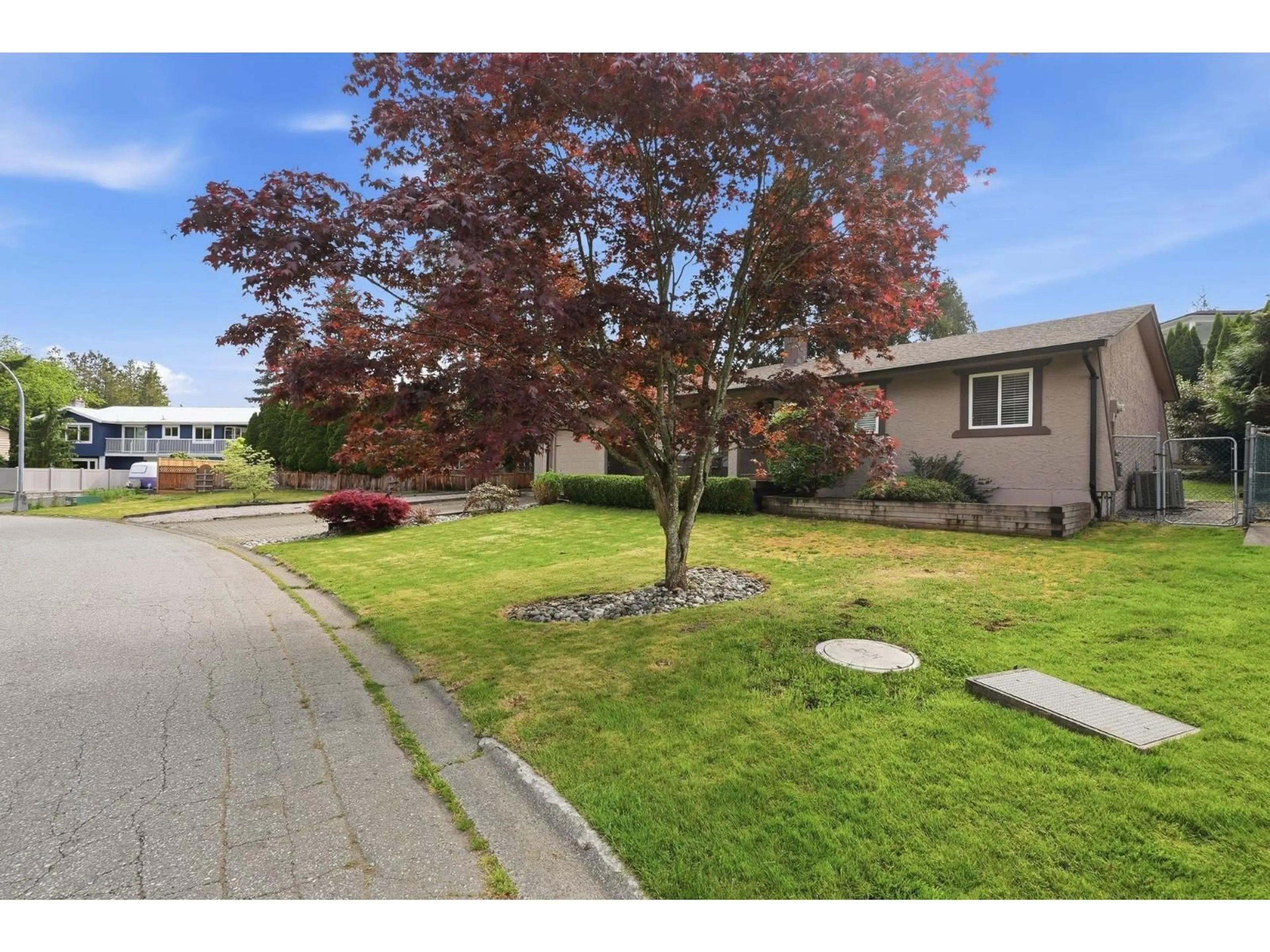 A pic from outside/outdoor area/front of a property/back of a property/a pic from drone, street for 4774 206A STREET, Langley British Columbia V3A6N8