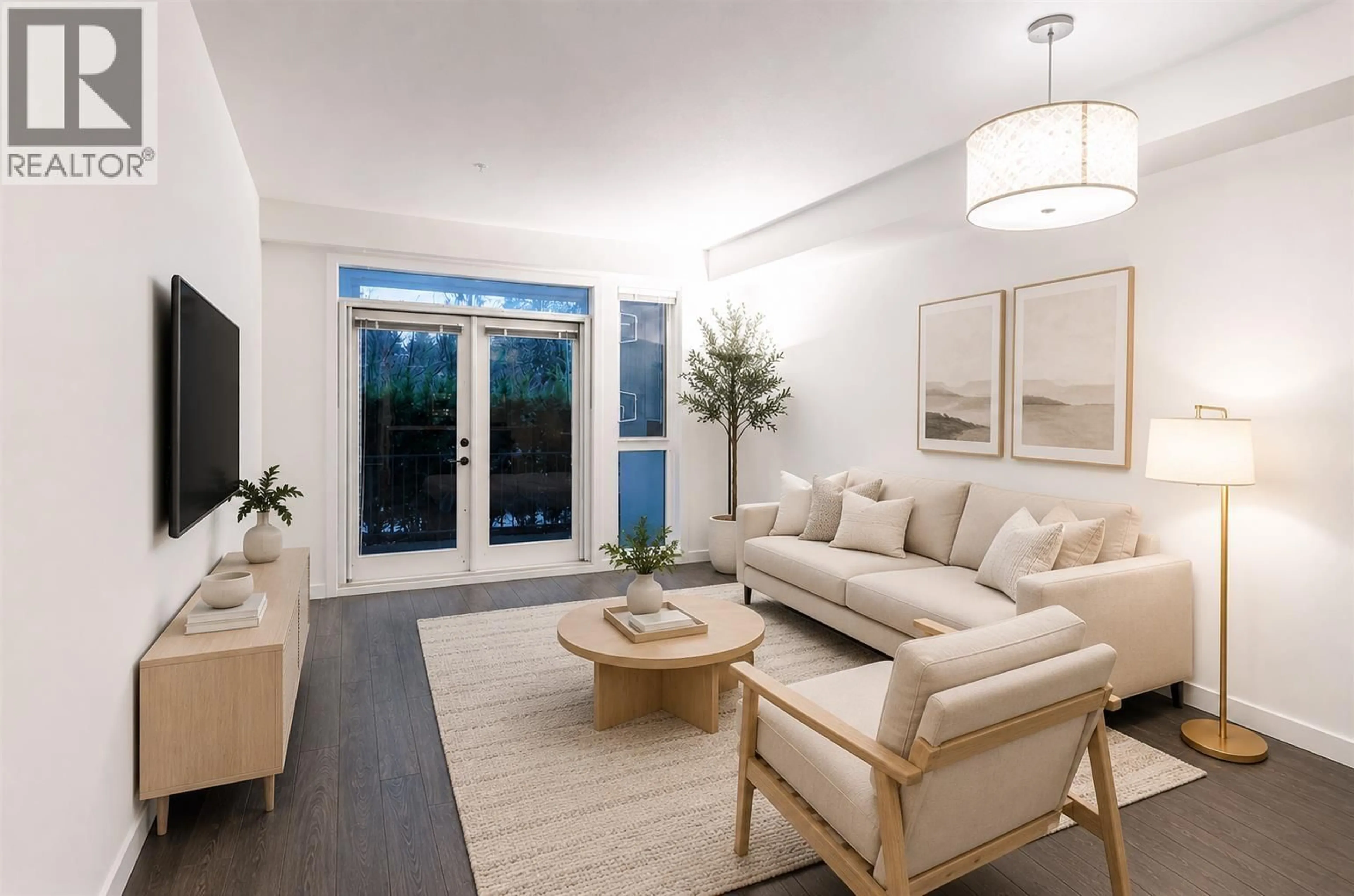 Living room with furniture, unknown for 111 - 6677 CAMBIE STREET, Vancouver British Columbia V6P0E6