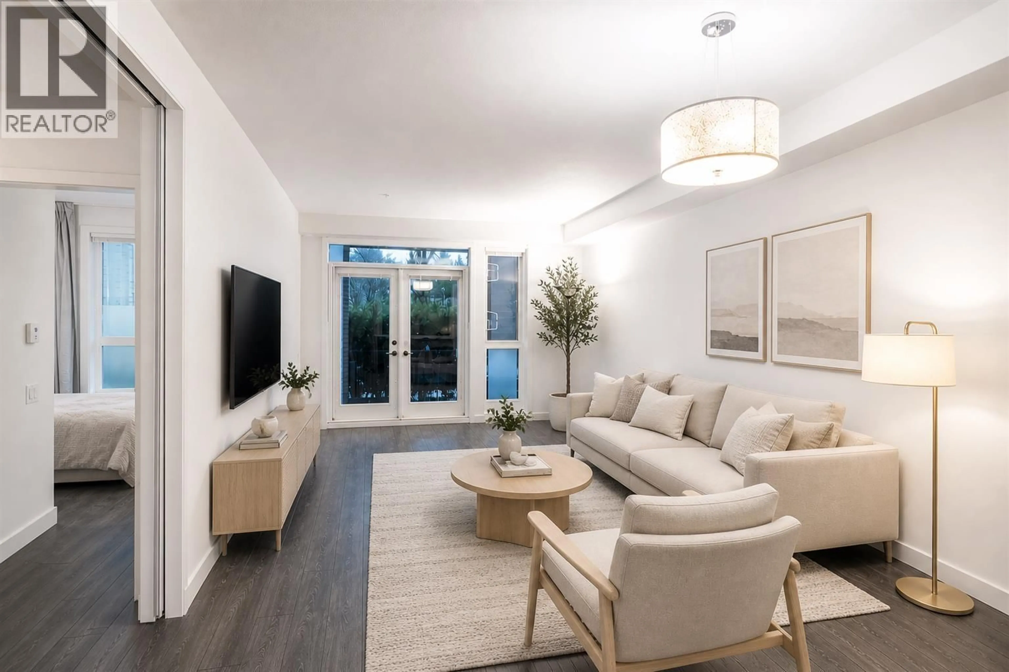 Living room with furniture, unknown for 111 - 6677 CAMBIE STREET, Vancouver British Columbia V6P0E6