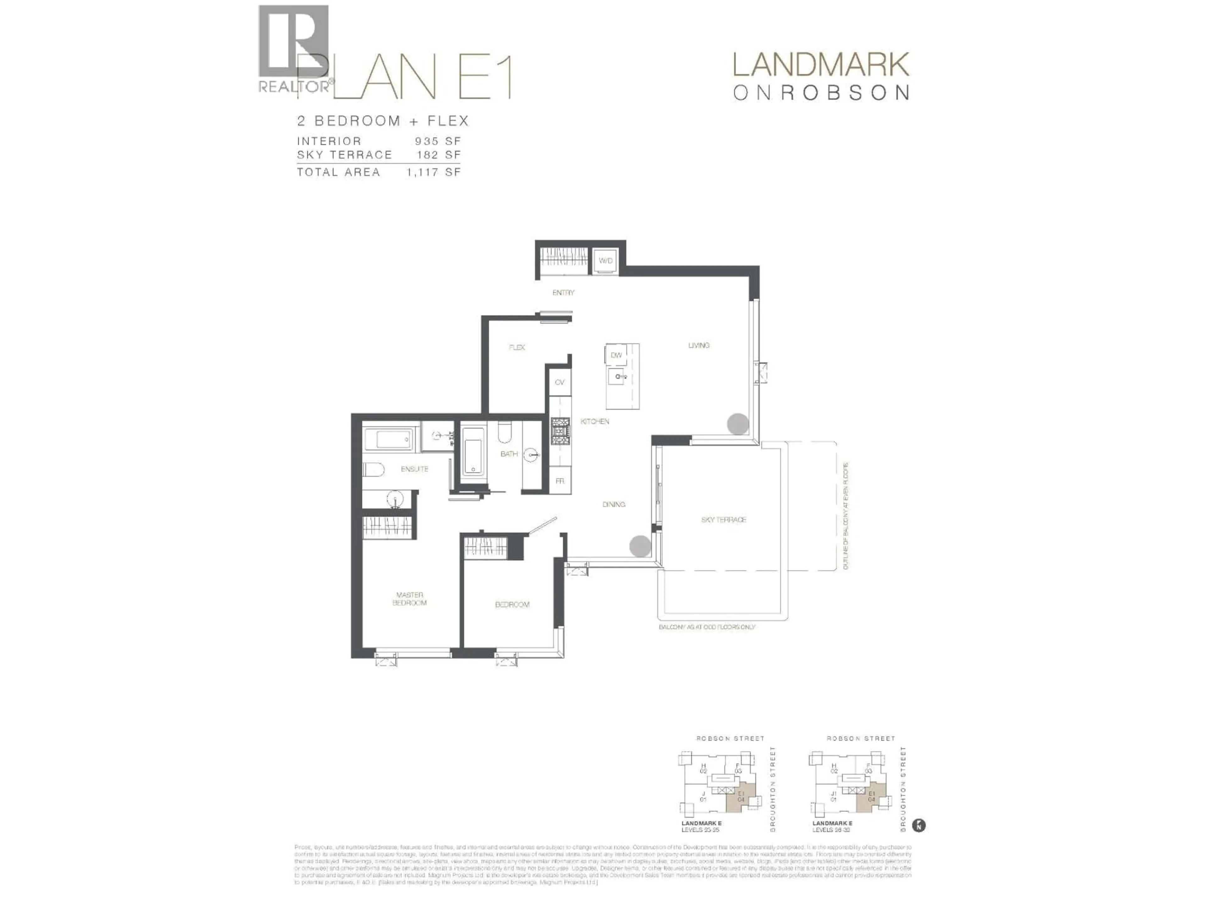 Floor plan for 2304 - 1408 ROBSON STREET, Vancouver British Columbia V6G1B9