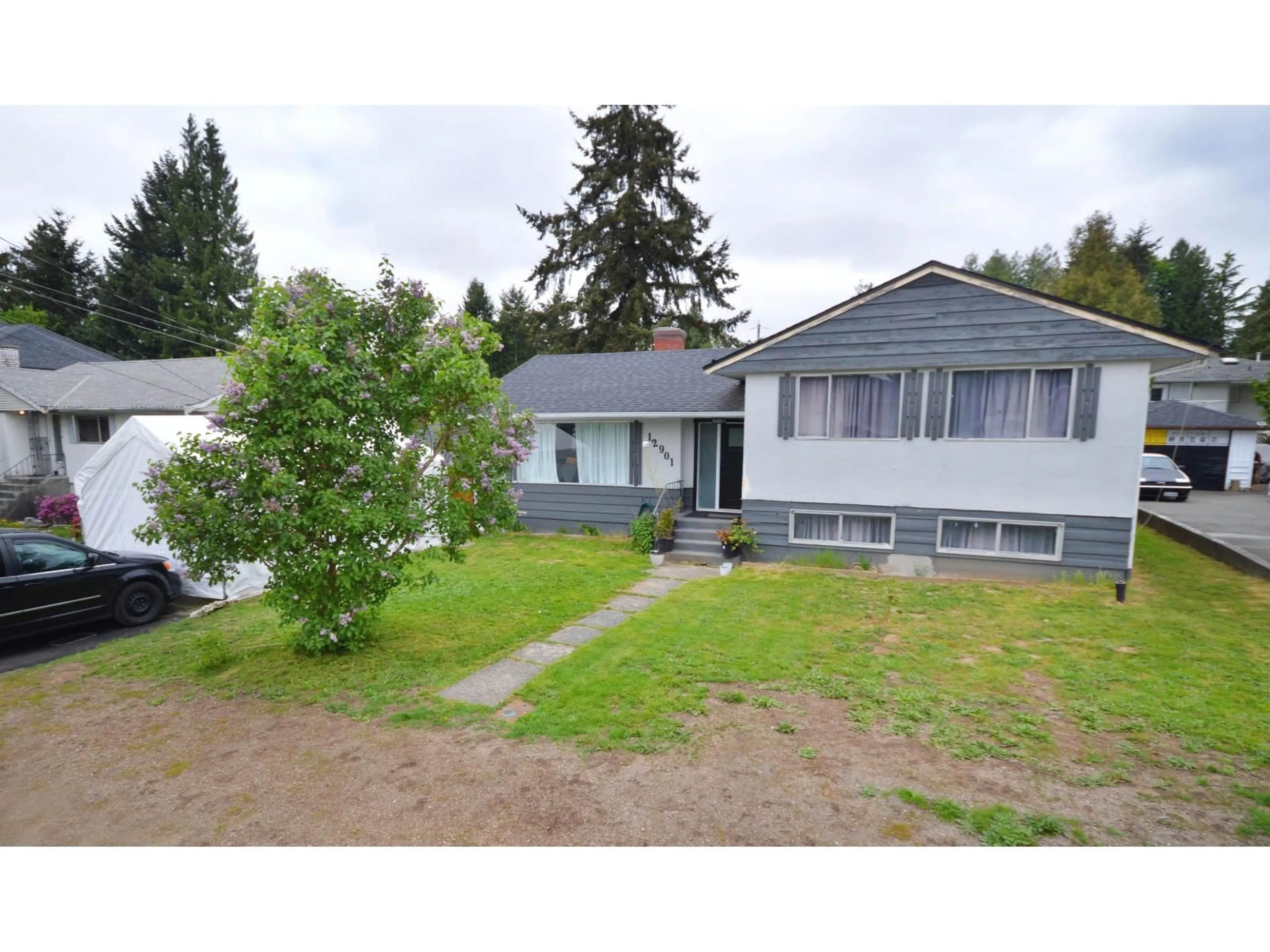 A pic from outside/outdoor area/front of a property/back of a property/a pic from drone, street for 12901 98B AVENUE, Surrey British Columbia V3T1C9
