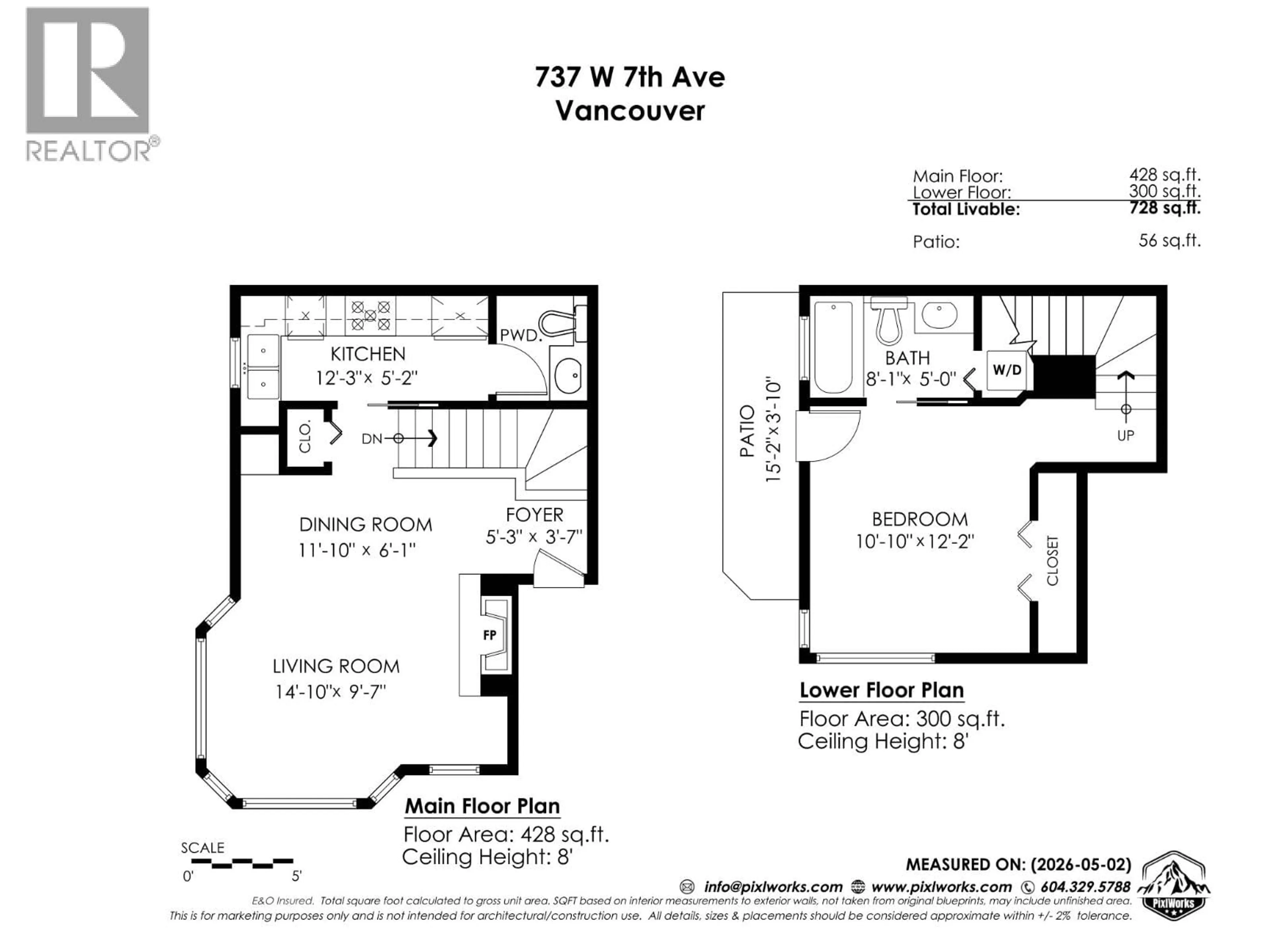 Floor plan for 737 7TH AVENUE, Vancouver British Columbia V5Z1B9