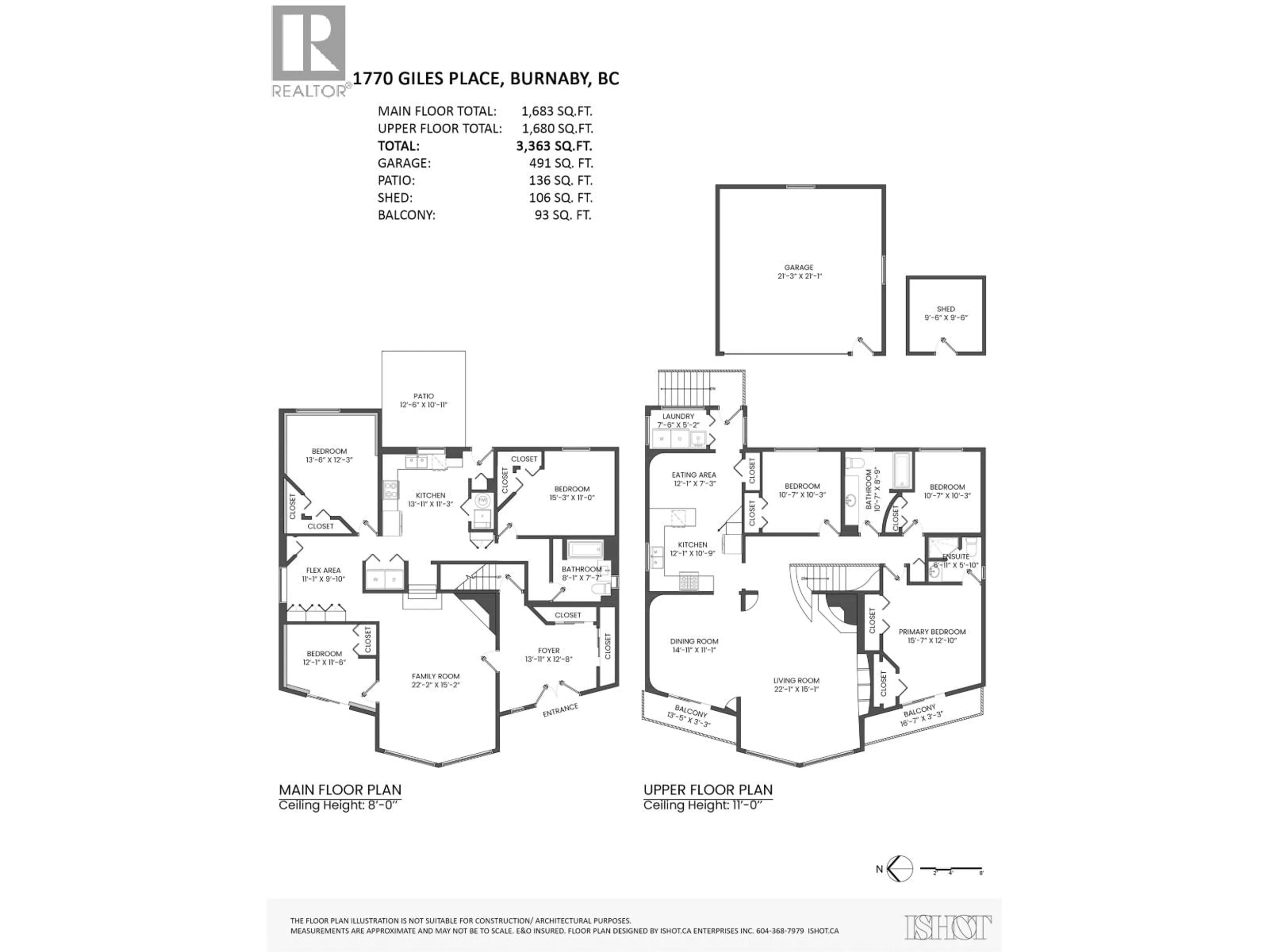Floor plan for 1770 GILES PLACE, Burnaby British Columbia V5A3K6