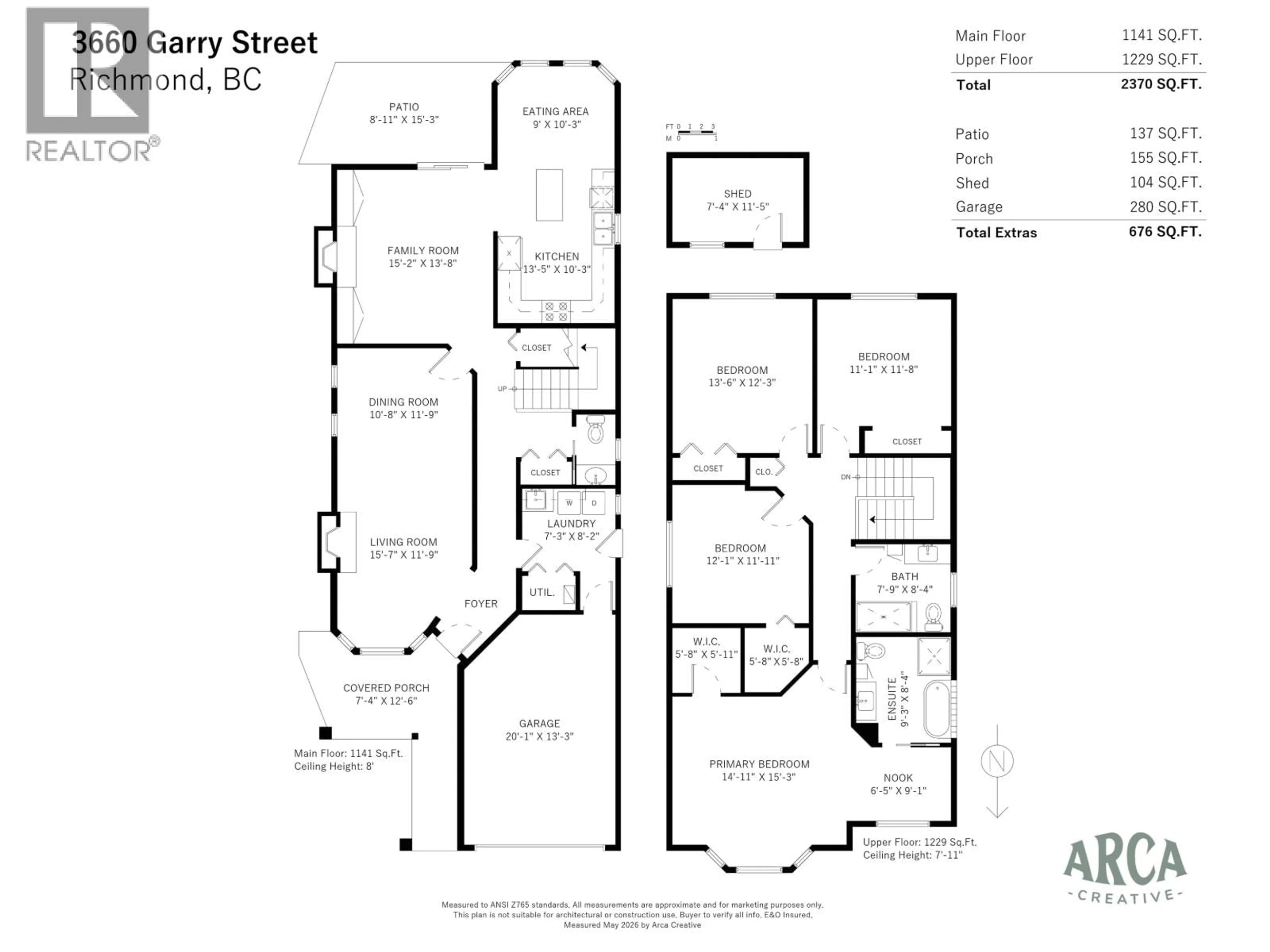 Floor plan for 3660 GARRY STREET, Richmond British Columbia V7E2T3
