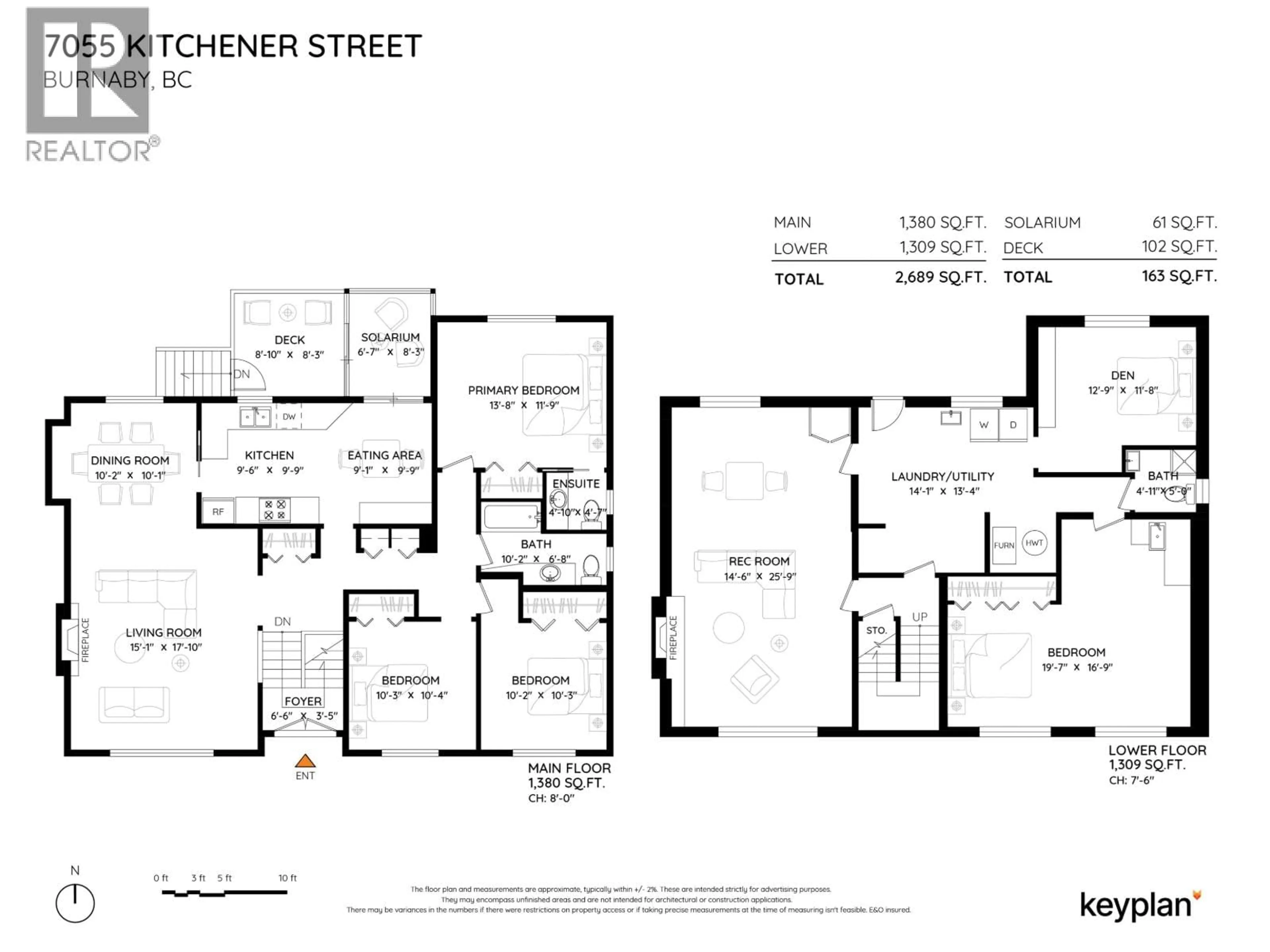 Floor plan for 7055 KITCHENER STREET, Burnaby British Columbia V5A1K8