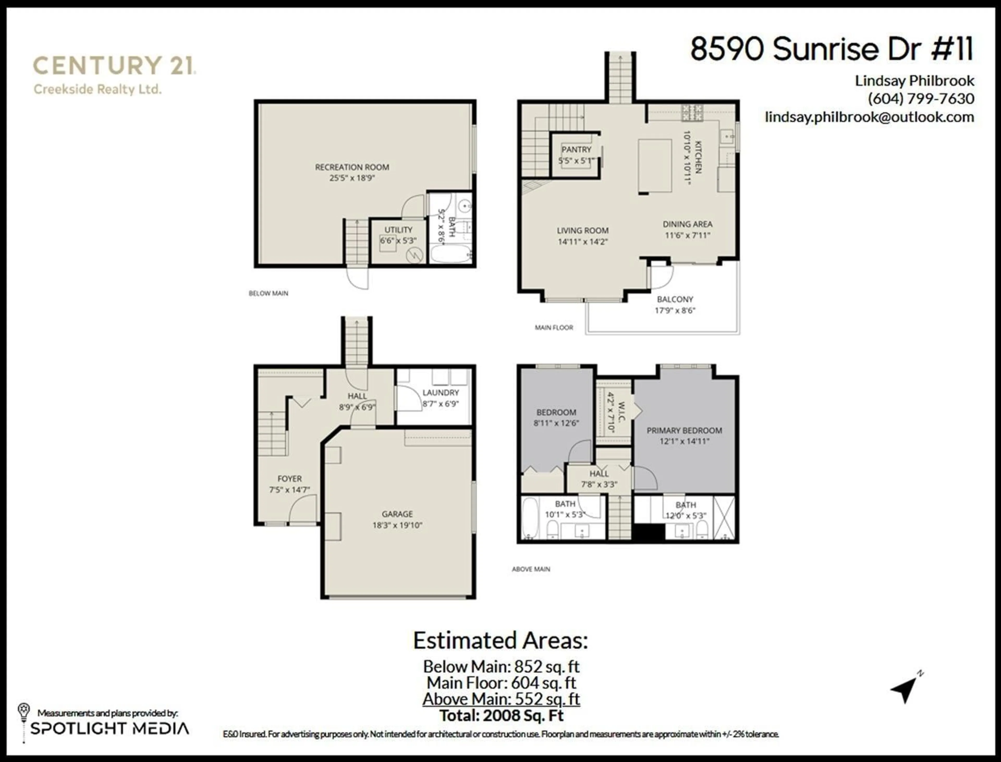 Floor plan for 11 - 8590 SUNRISE DRIVE, Chilliwack British Columbia V2R3Z4