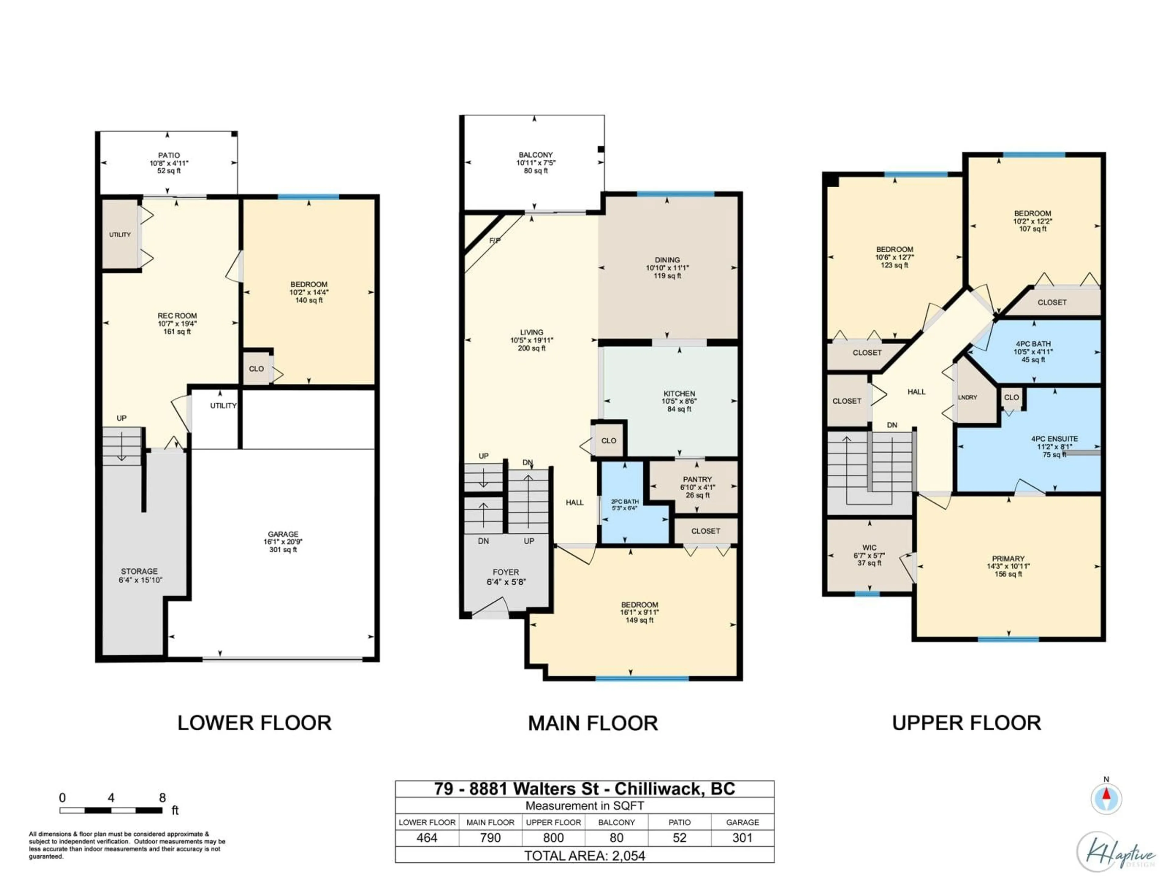 Floor plan for 79 - 8881 WALTERS STREET, Chilliwack British Columbia V2P8E9