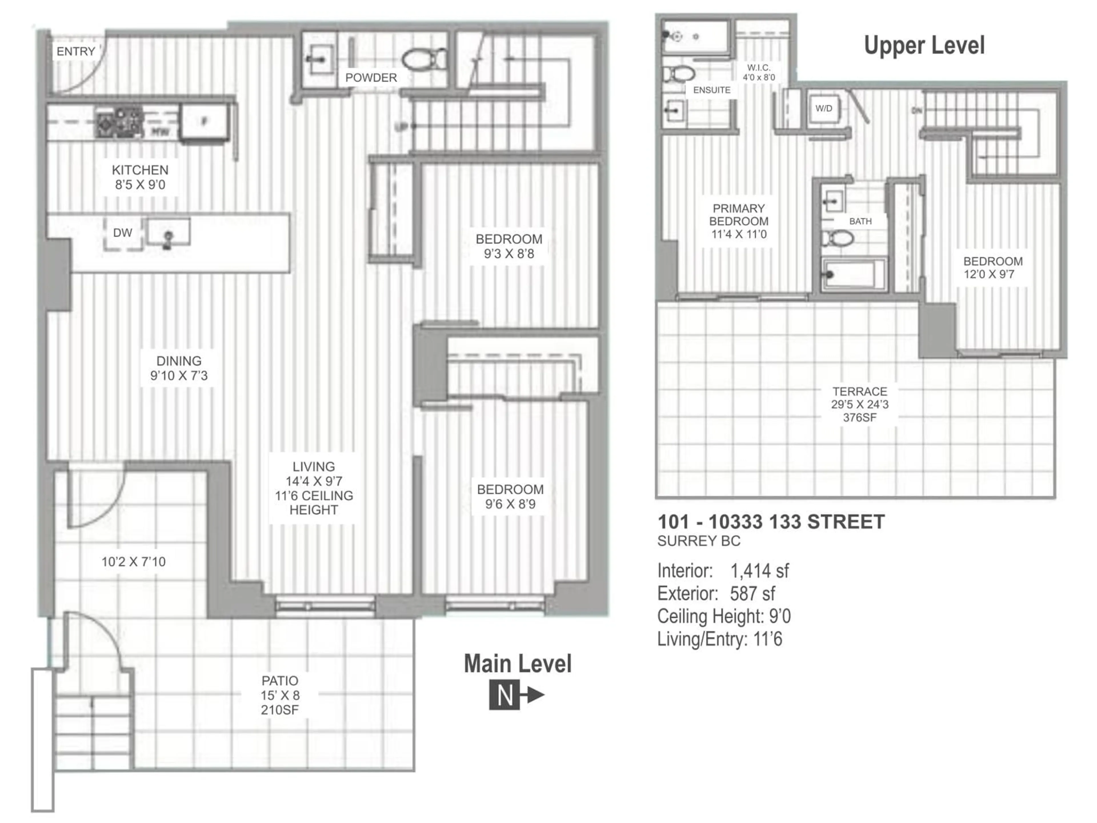 Floor plan for 101 - 10333 133 STREET, Surrey British Columbia V3T0V1
