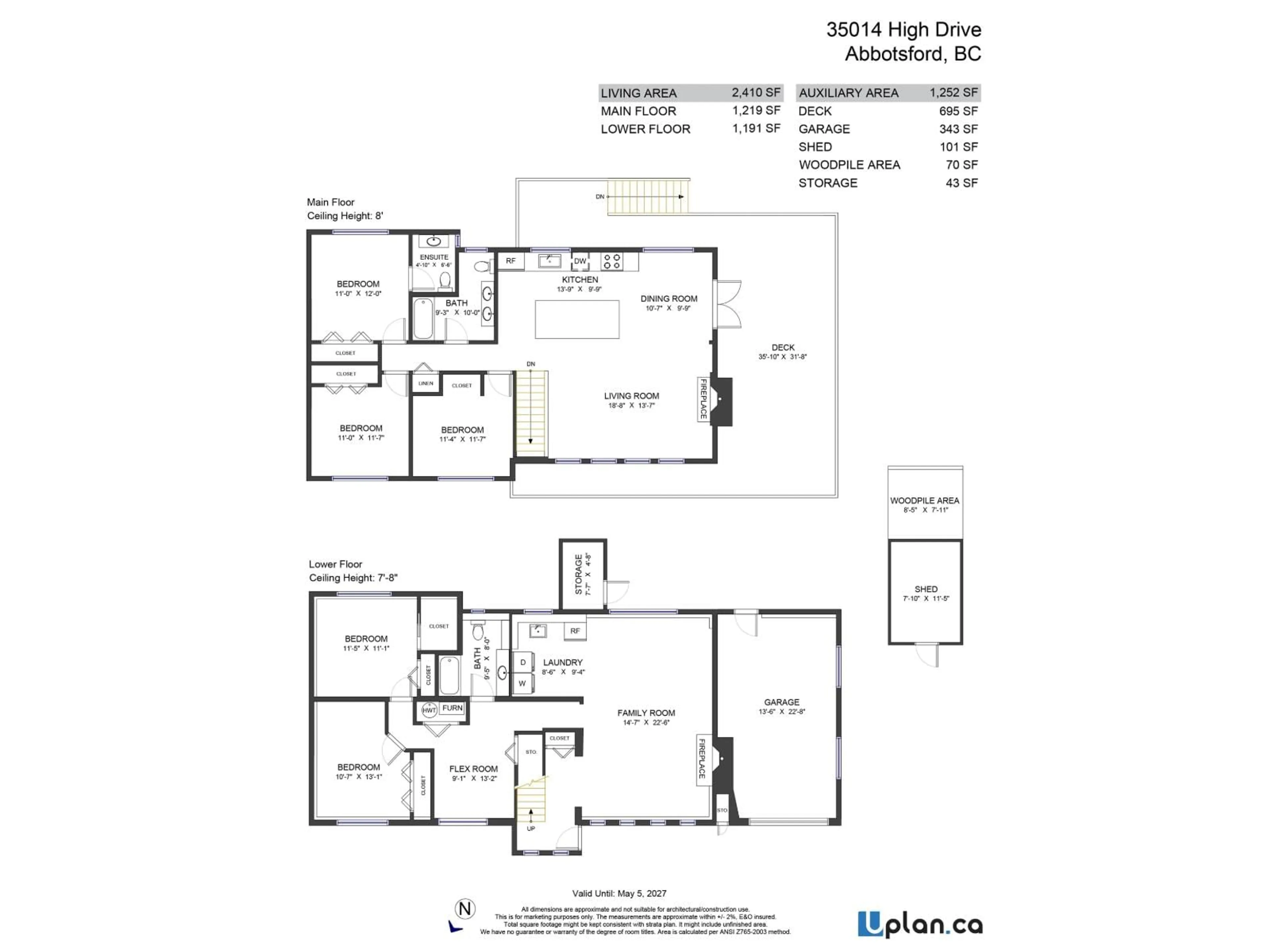 Floor plan for 35014 HIGH DRIVE, Abbotsford British Columbia V2S4P6