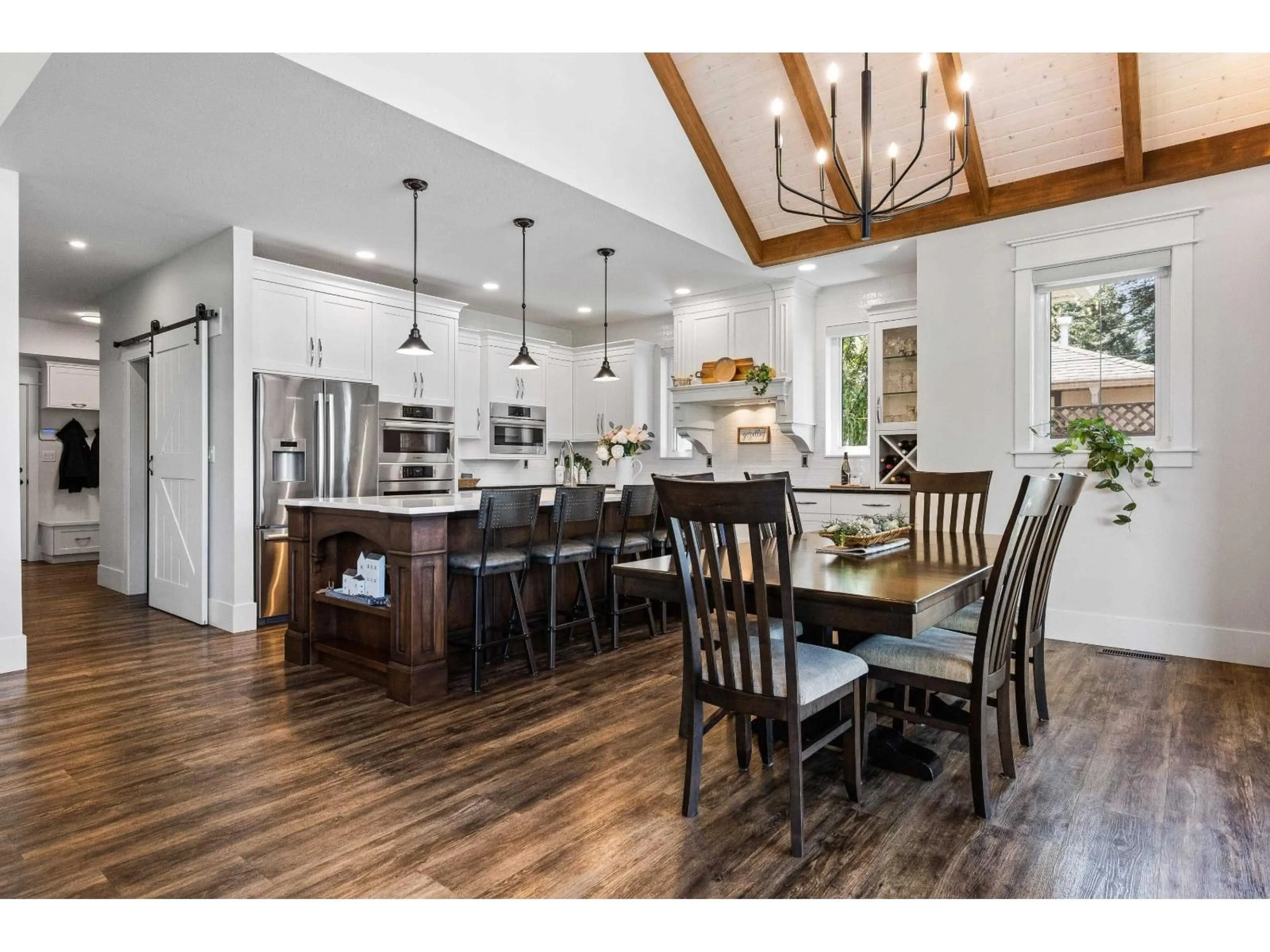 Open concept kitchen, wood/laminate floor for 10179 CARYKS ROAD, Rosedale British Columbia V0X1X1